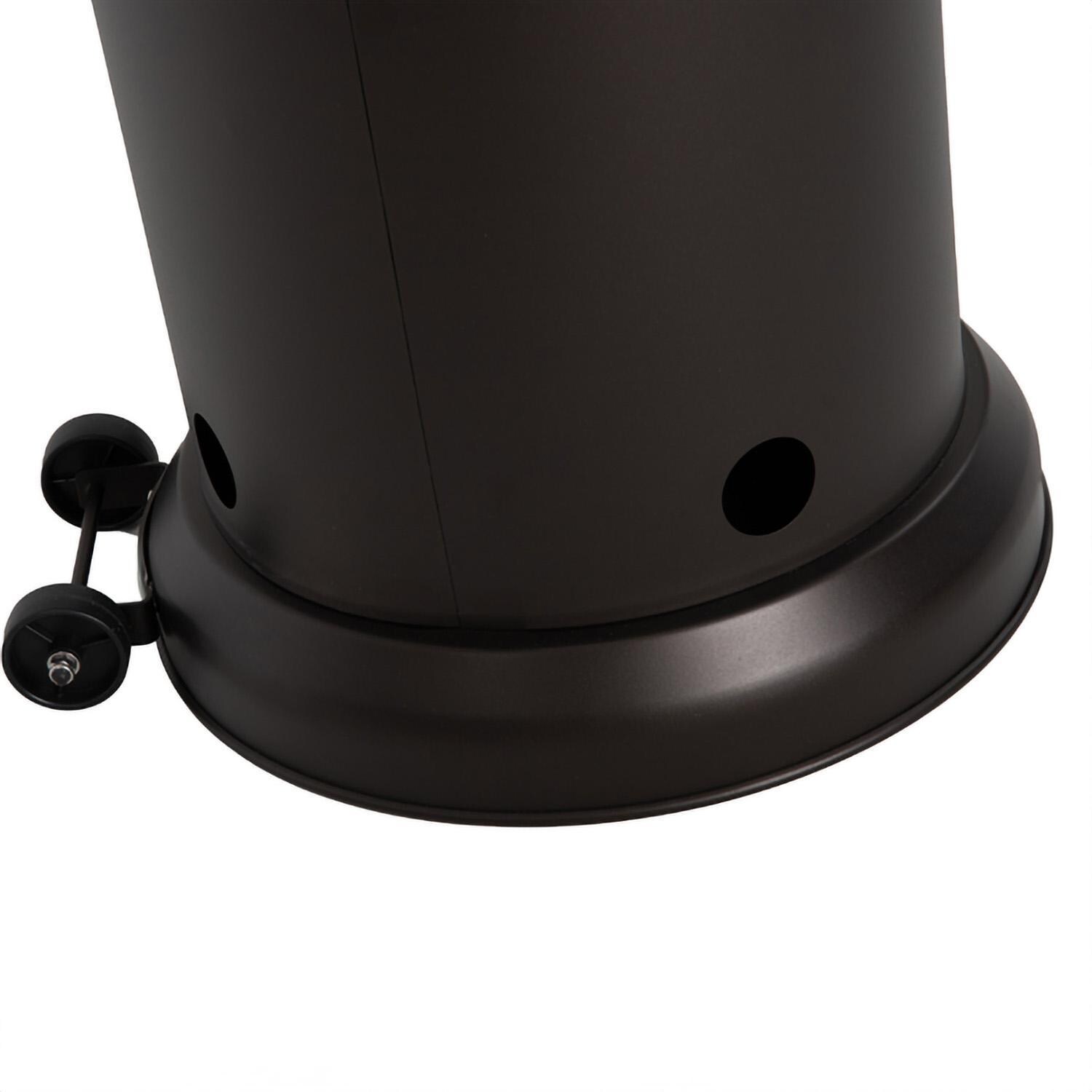 Ultimate Patio SC65264 48,000 BTU Propane Outdoor Patio Heater w/ Table - Mocha - Wheels - Detail thumbnail
