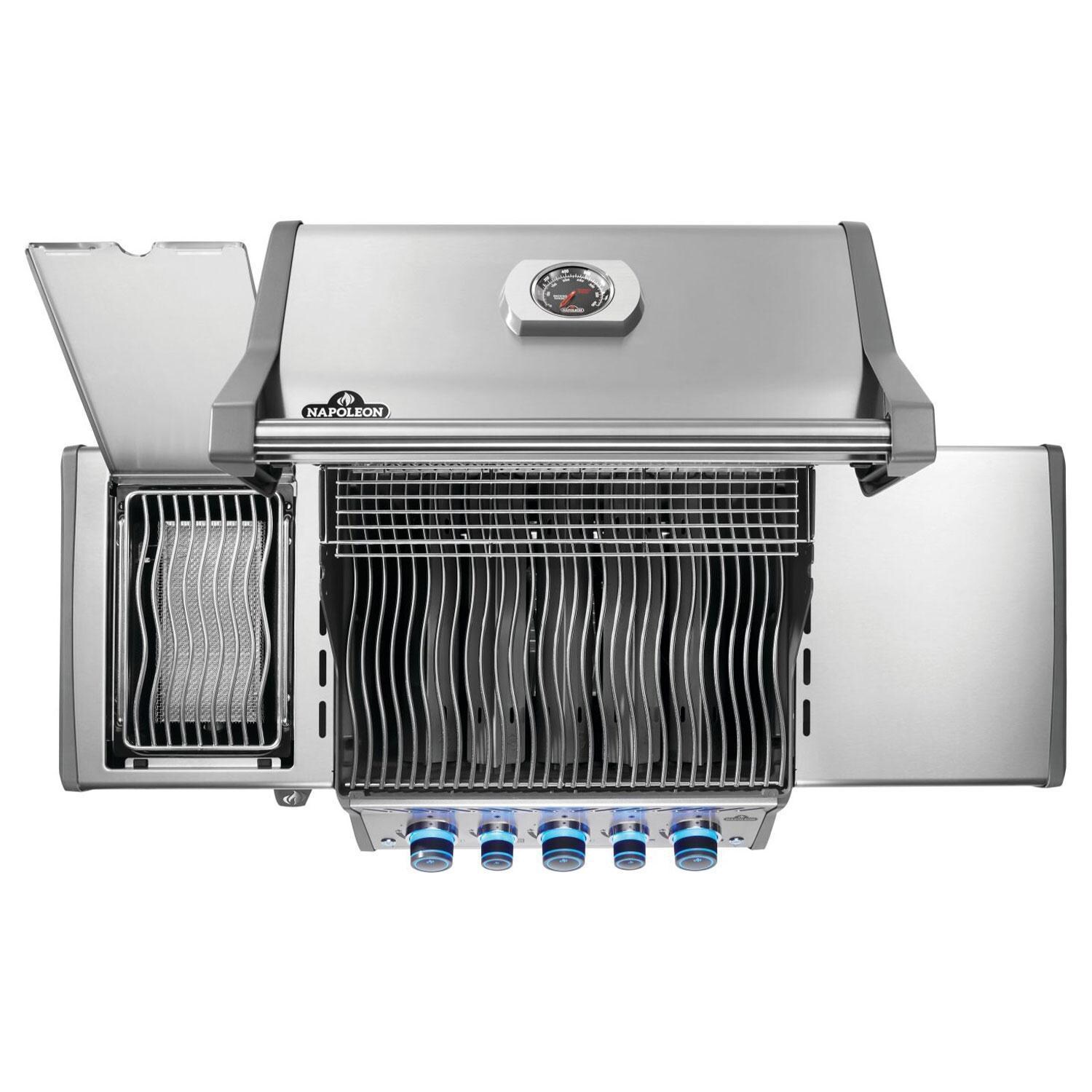 Napoleon RPS425RSIBPSS-2 Rogue PRO-S 425 Natural Gas Grill w/ Infrared Side & Rear Burners - Stainless Steel - Side Burner - Overhead View - Detail thumbnail