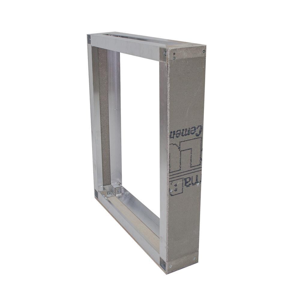Filler Cabinet 6W X 35H Easy Outdoor Kitchen Frame Kit With Cement Board By Grillnetics - Right-Side Angled View thumbnail