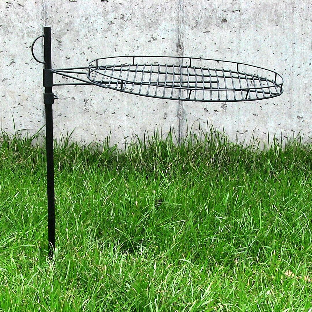 Ultimate Patio 24-Inch Height Adjustable Fire Pit Cooking Grate - Sturdy in the Ground thumbnail