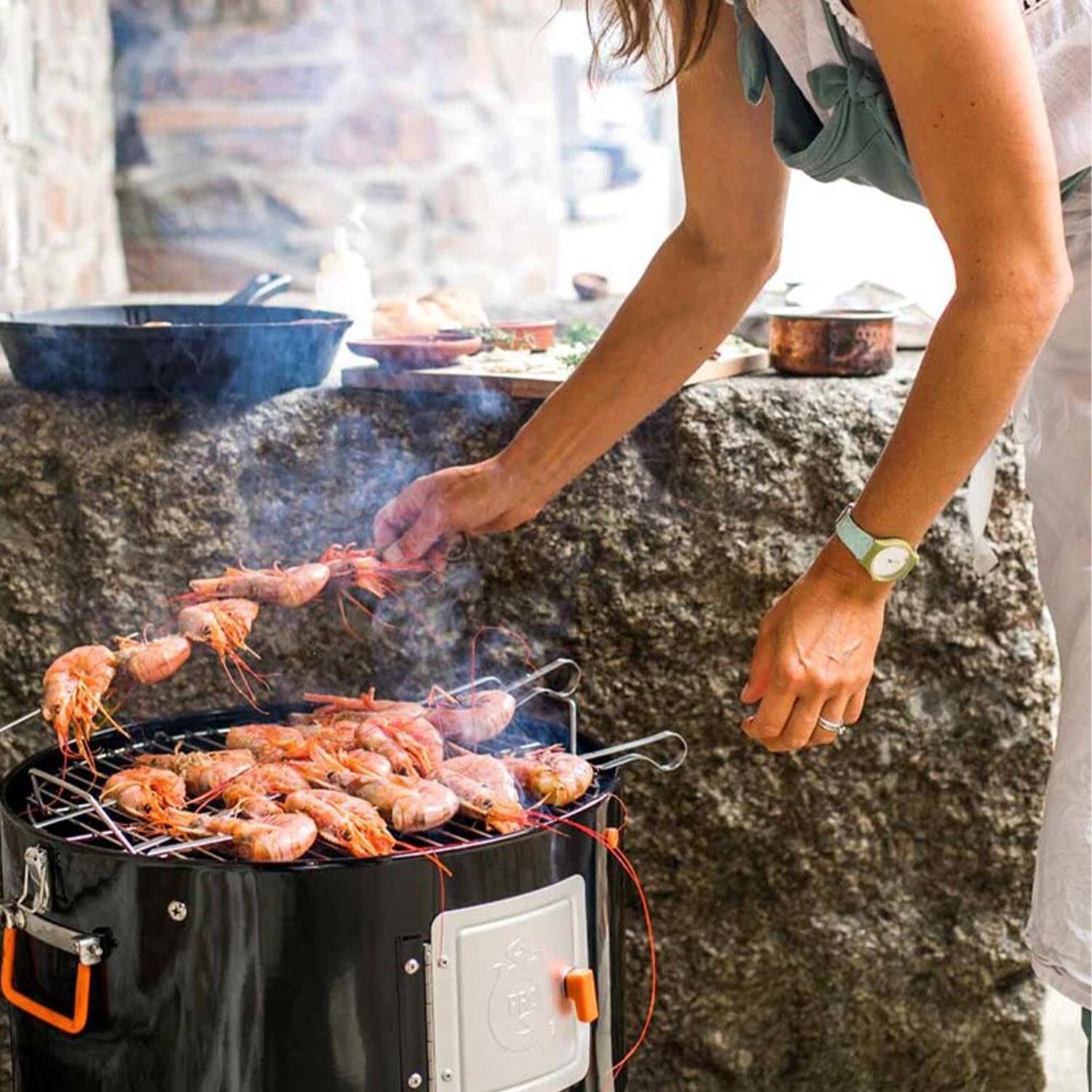 ProQ 101320 Frontier Elite BBQ Smoker - Grilling Skewers - Lifestyle thumbnail