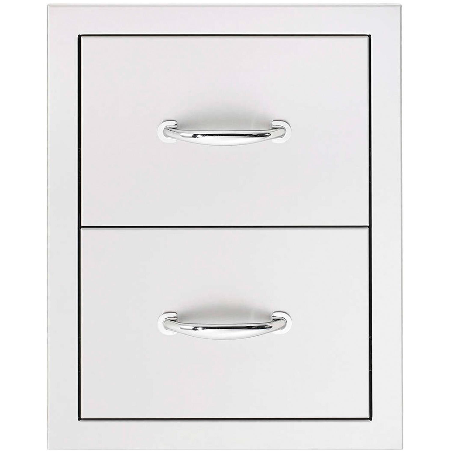 Summerset 15-Inch Stainless Steel Masonry Double Access Drawer - SSDR2-17M thumbnail