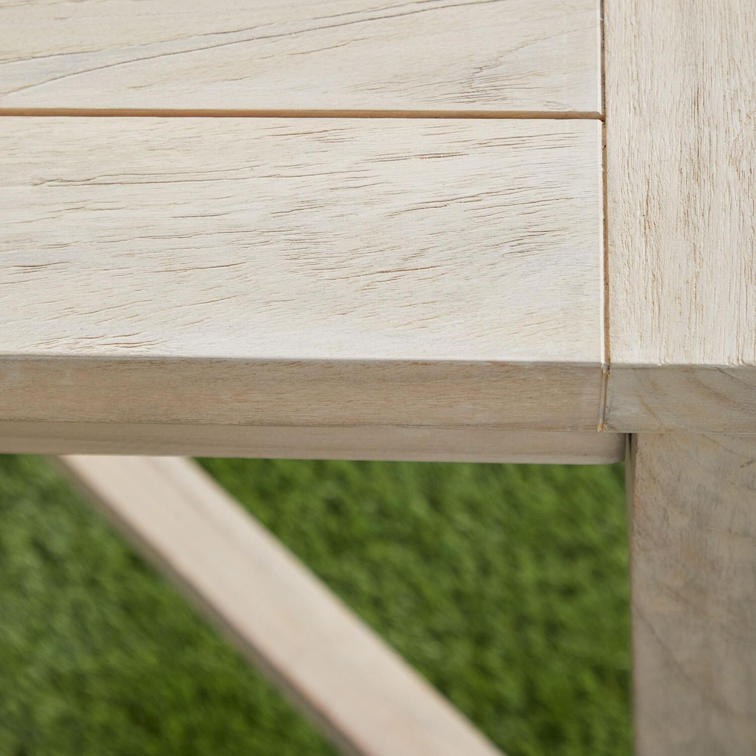 Lakeview Rustic Bay 94 1/4 Inch Gray Teak Square Dining Table - Detail thumbnail