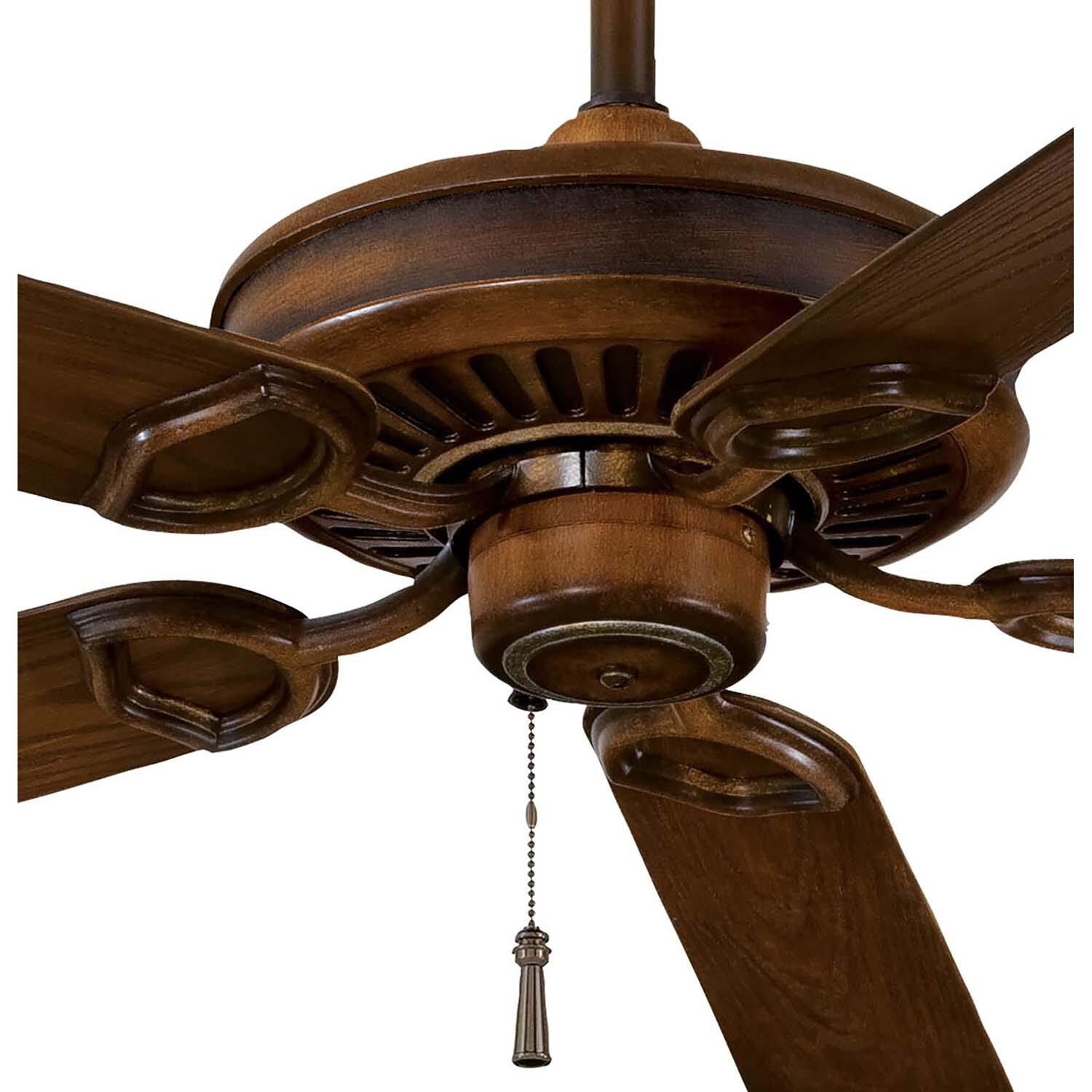 Minka-Aire F589-MW Sundowner 54-Inch 5-Blade Ceiling Fan in Mossoro Walnut Finish w/ Mossoro Walnut Blades - Closeup thumbnail