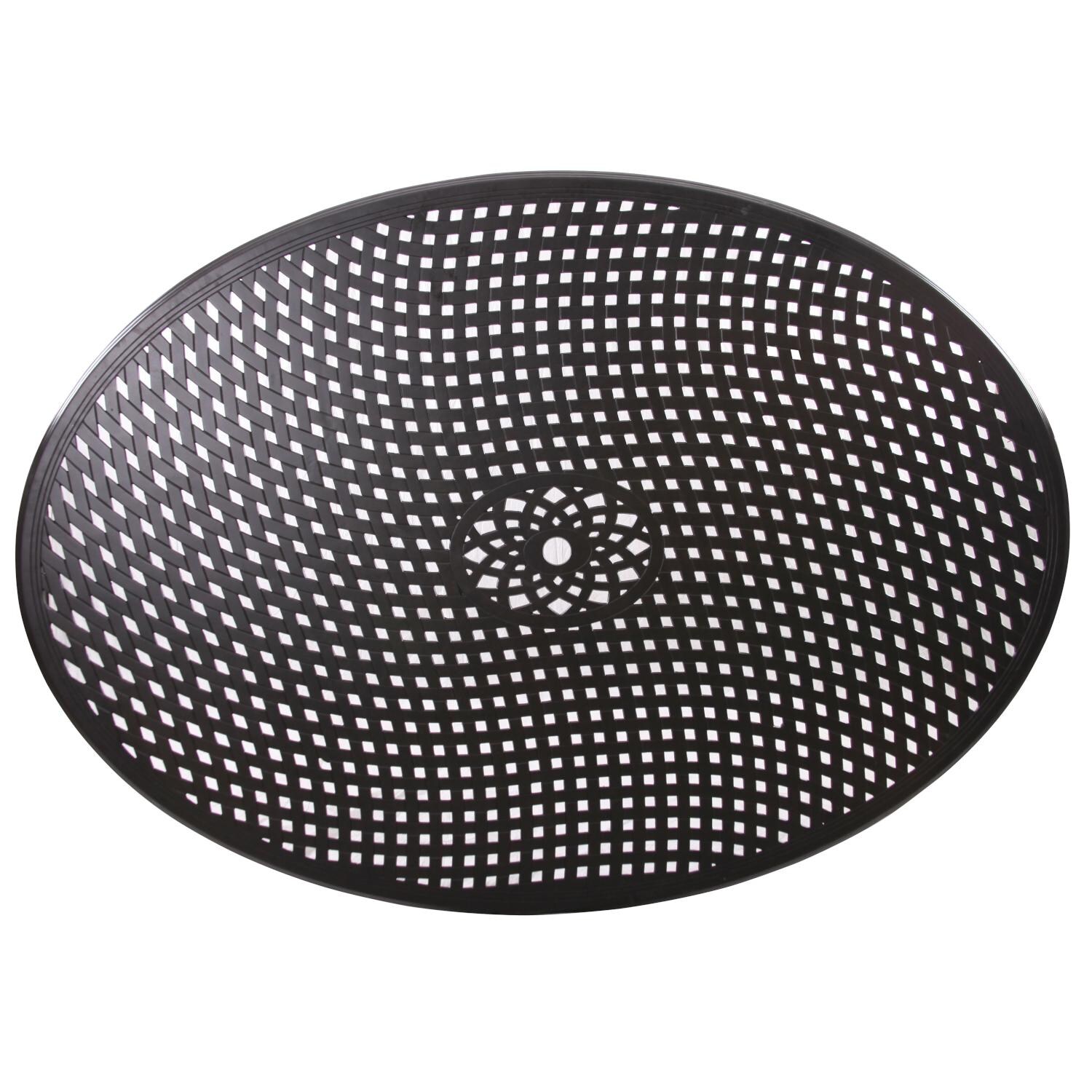 Darlee 201030-11PC-99LO Sedona 11 Piece Cast Aluminum Patio Dining Set W/ 98 X 69 Inch Oval Dining Table & Sesame Cushions - Dining Table Top thumbnail