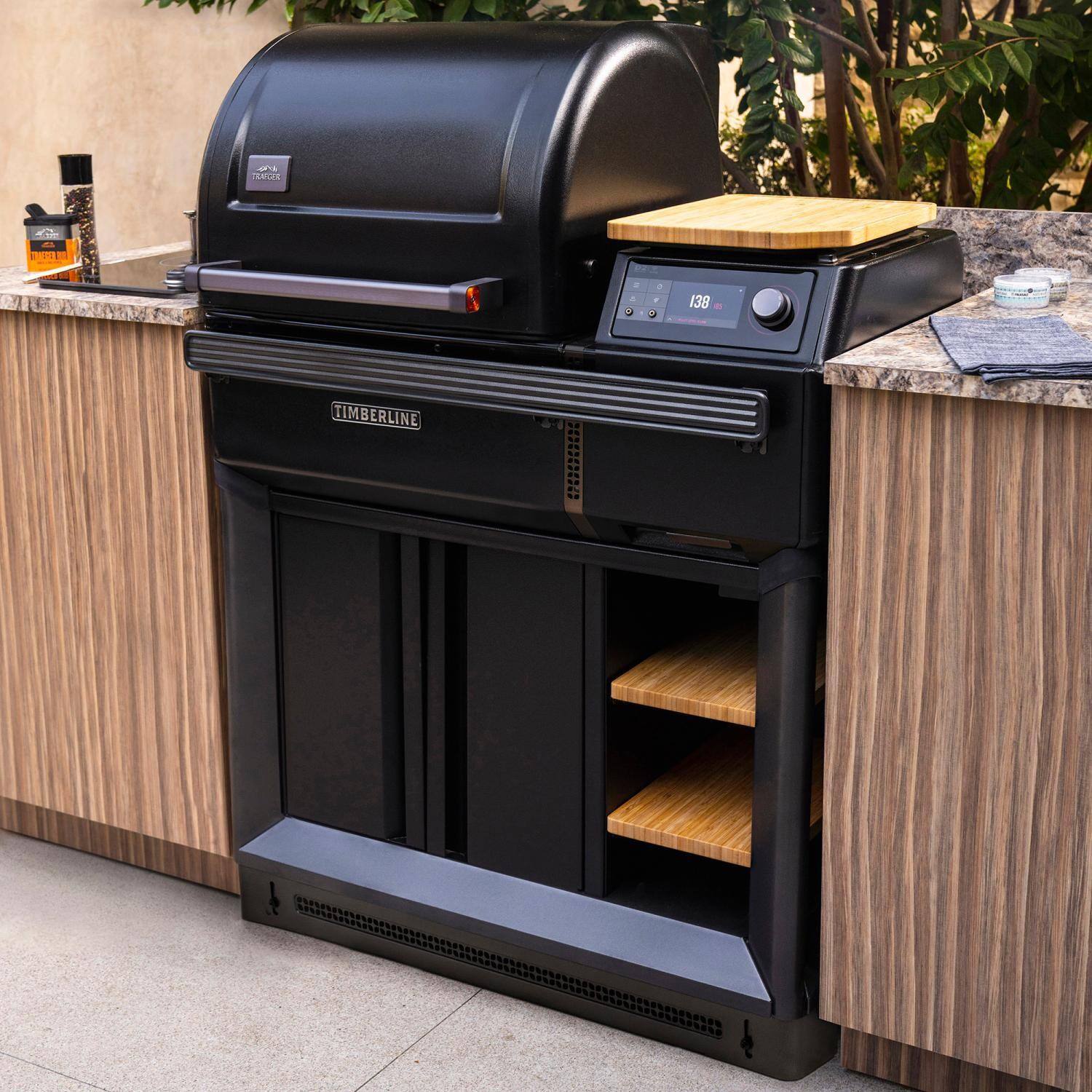 Traeger TBB86RLGTimberline Wood Pellet Grill With BAC682 Built-In Trim Kit - In Outdoor Kitchen Island thumbnail