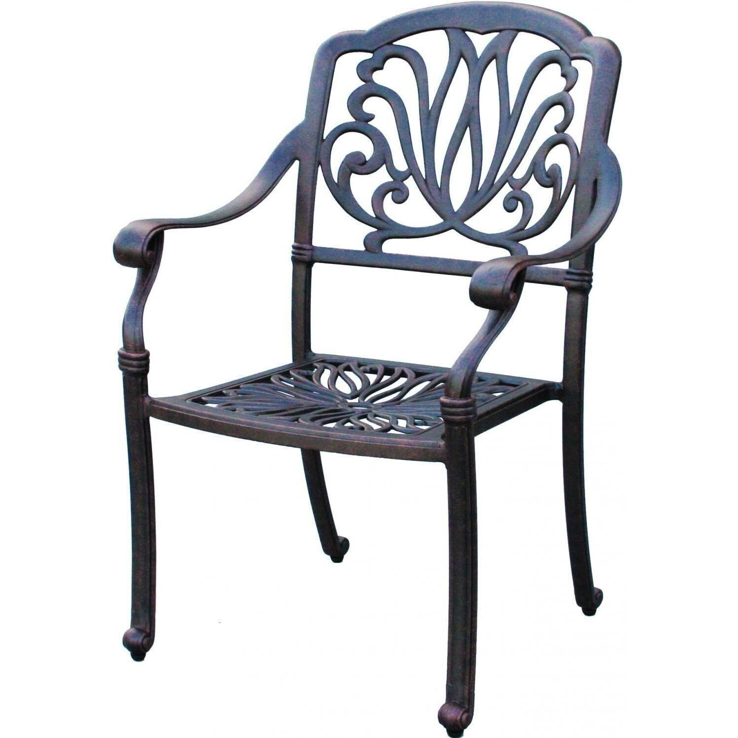 Elisabeth Cast Aluminum Patio Dining Arm Chair by Darlee thumbnail