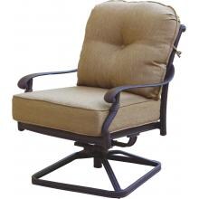 Darlee Santa Monica Cast Aluminum Patio Swivel Rocker Club Chair