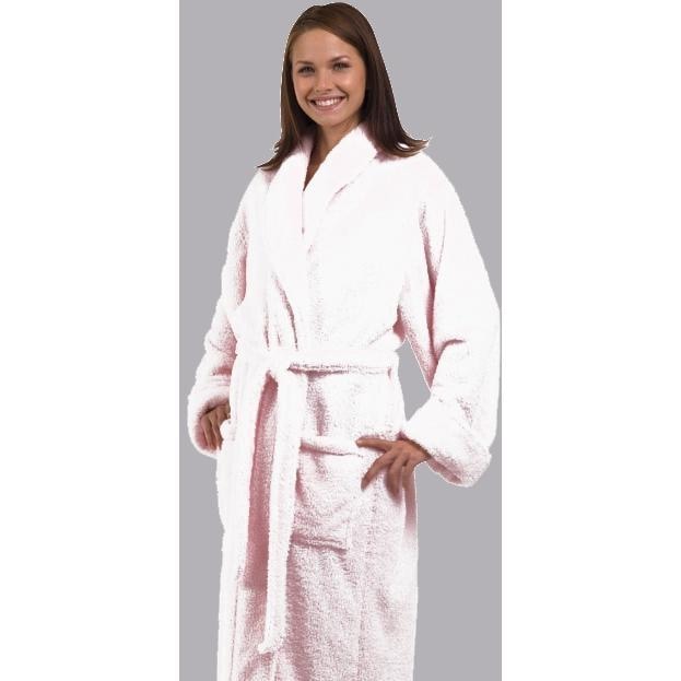 Terry Town Nordic Chenille Shawl Collar Robe One Size Fits Most - White