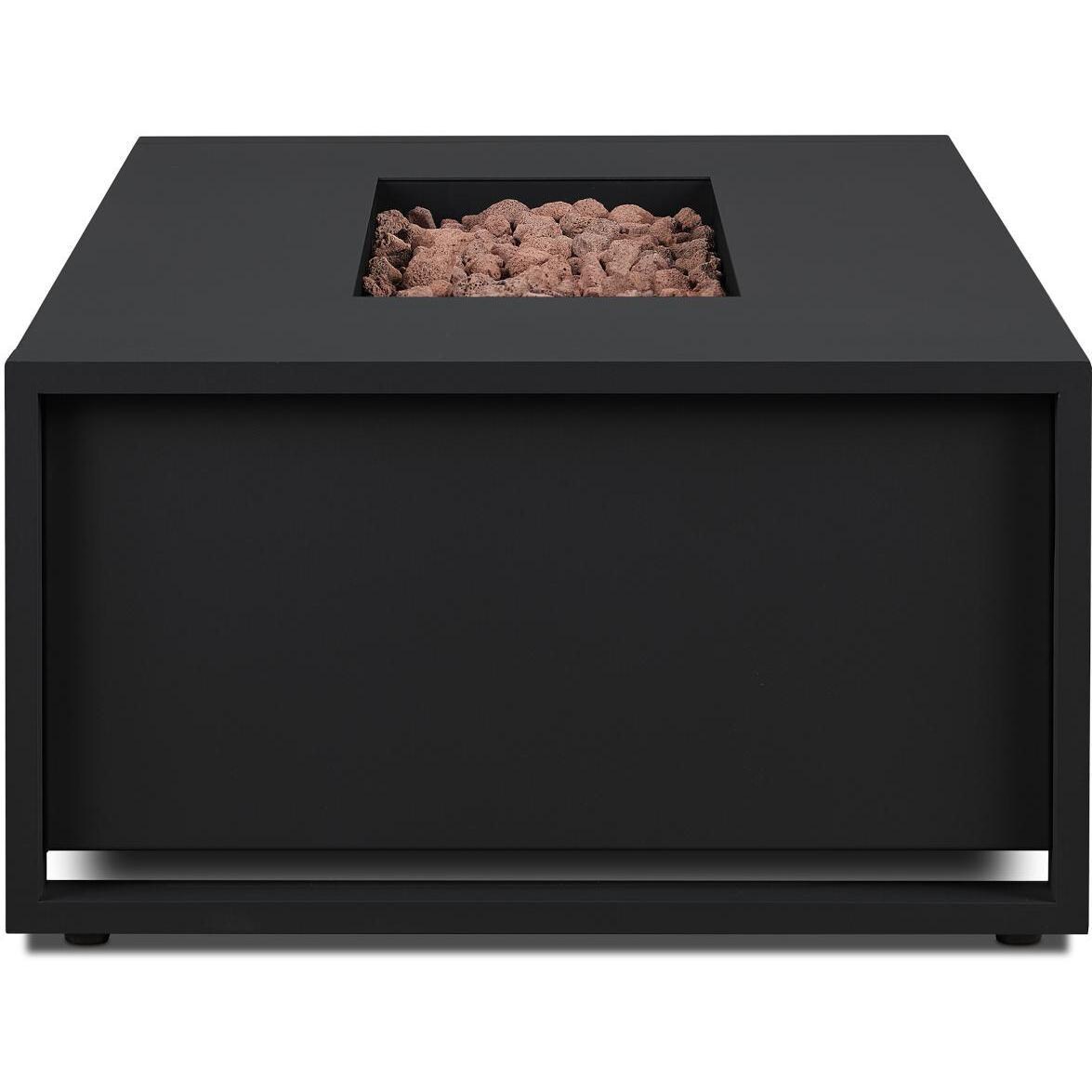 Lakeview Outdoor Designs SC-6330LP-BLK Lafitte 42-Inch Rectangle Propane Gas Fire Table - Side View thumbnail