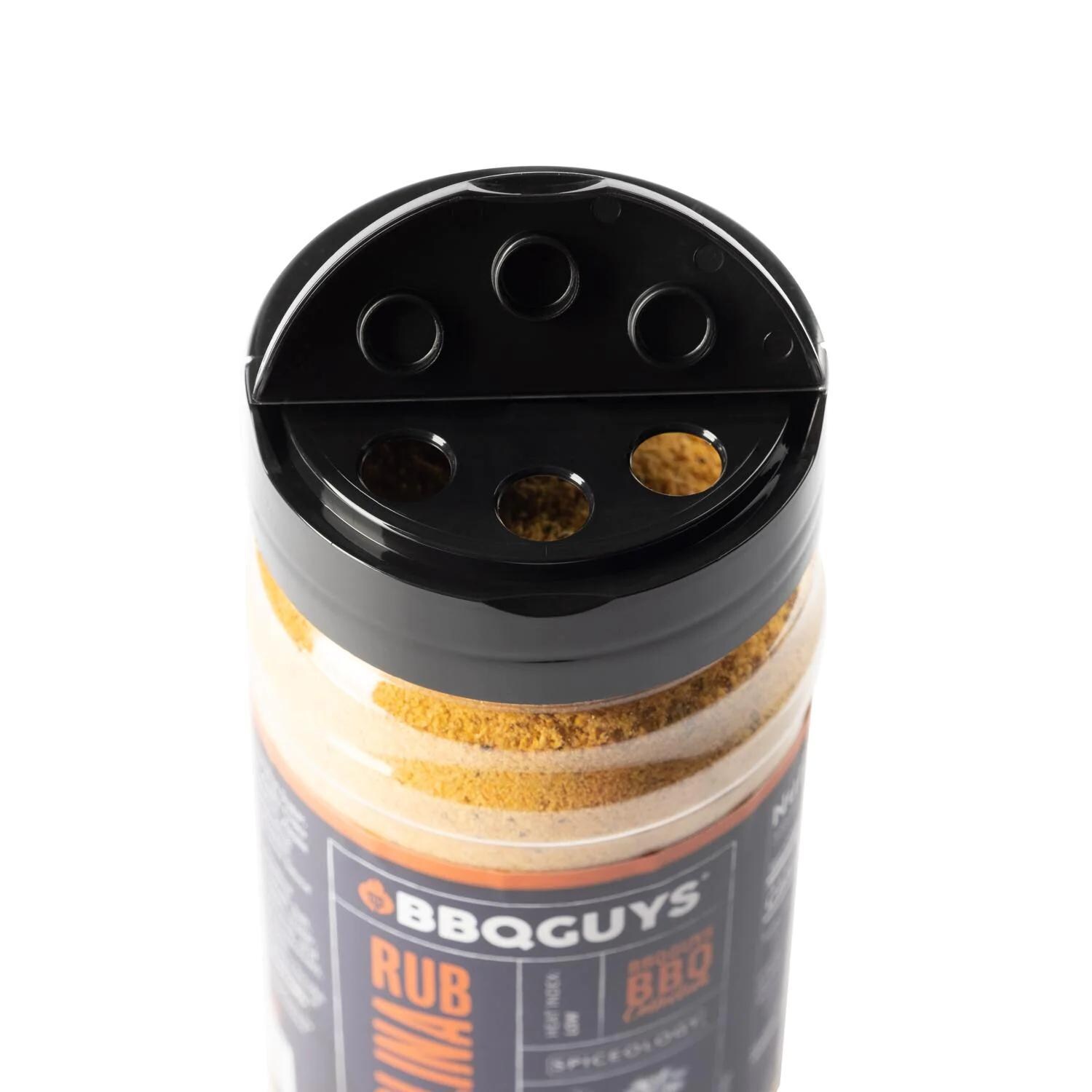 BBQGuys Signature x Spiceology BBQ-RB-CA-16 Caroline Rub - 13 Oz. - Flip Top With Small Holes thumbnail