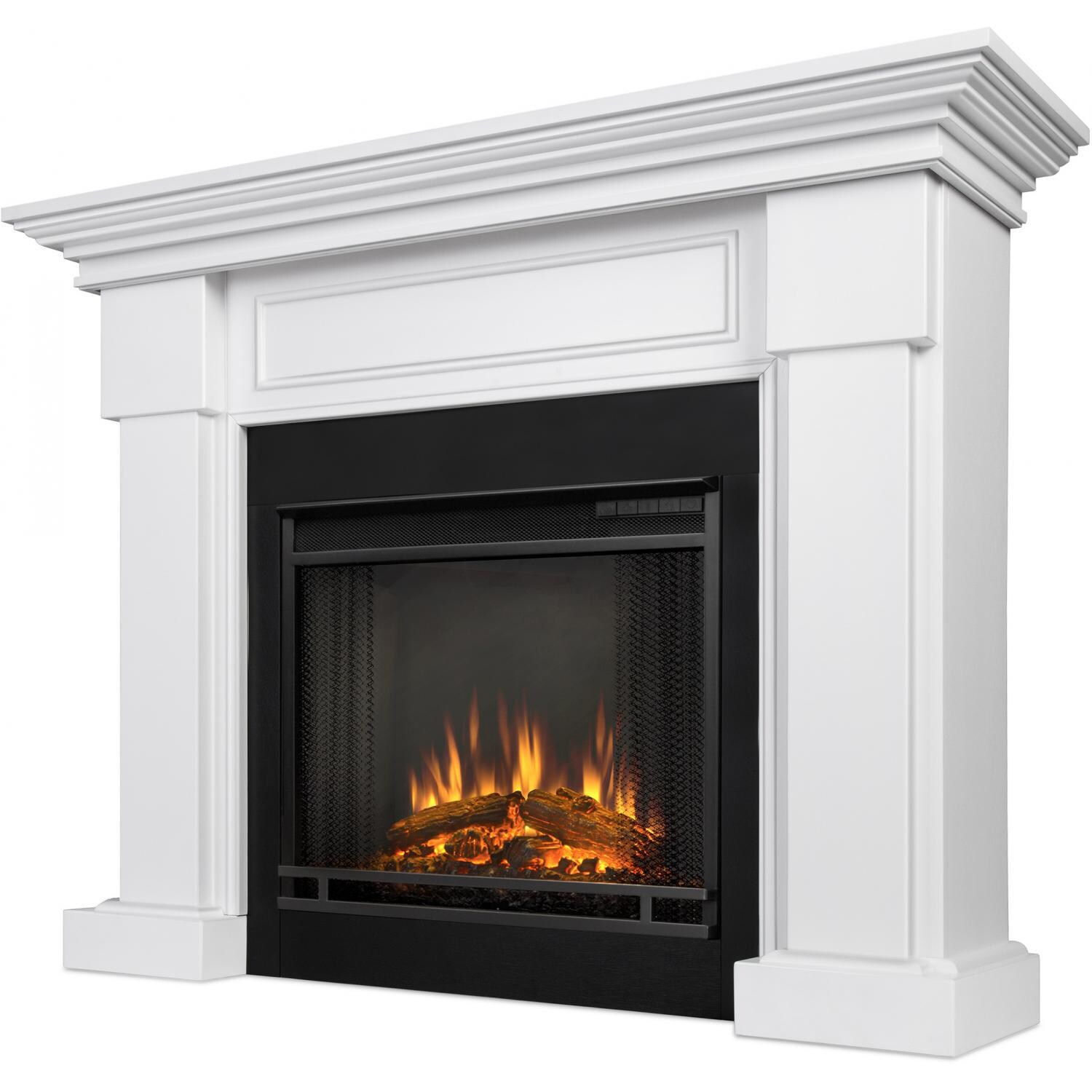 Real Flame 7910e W Hillcrest 48 Inch Electric Fireplace With Mantel White