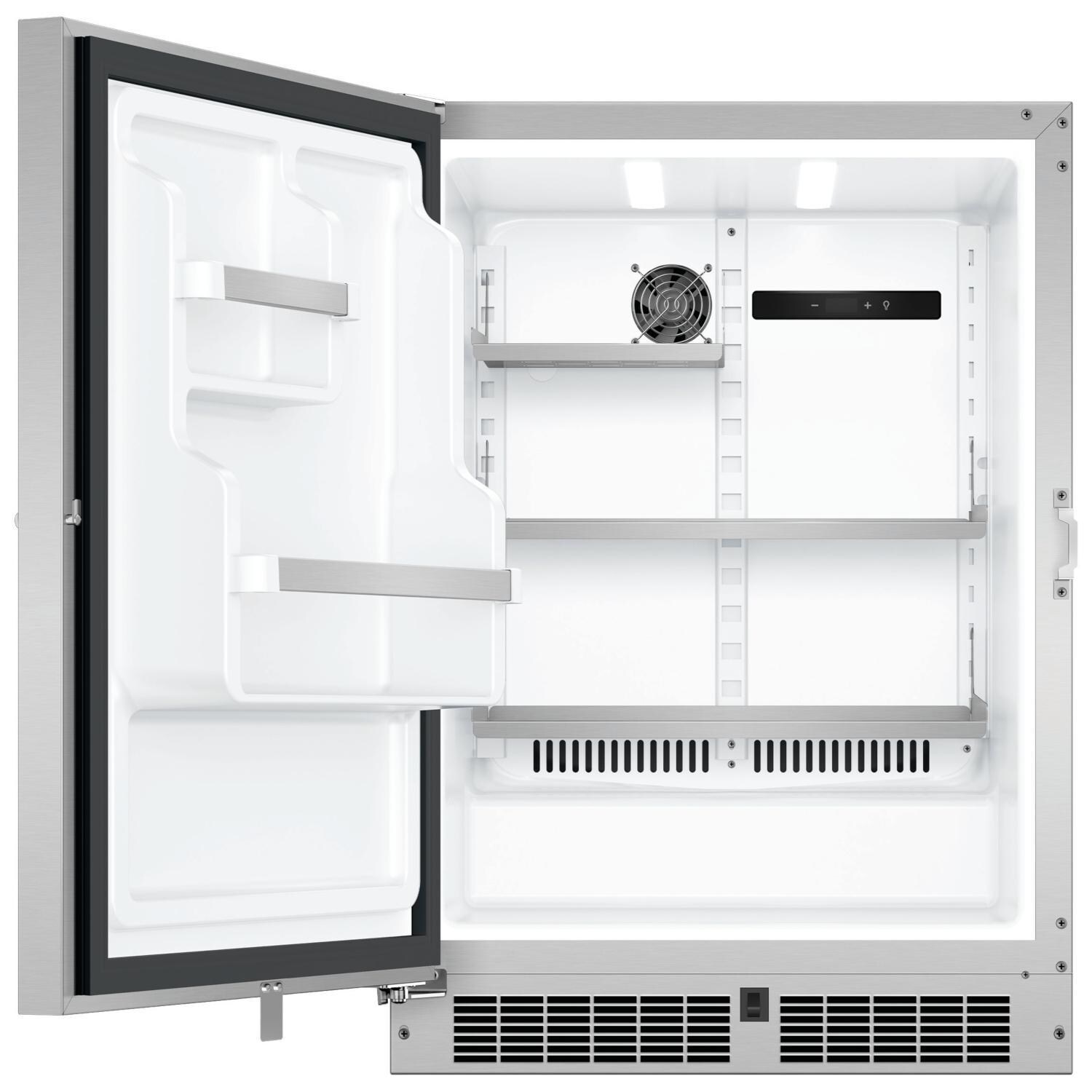 DCS RF24LE4 24-Inch 5.3 Cu. Ft. Left Hinge Outdoor Rated Compact Refrigerator - Open View