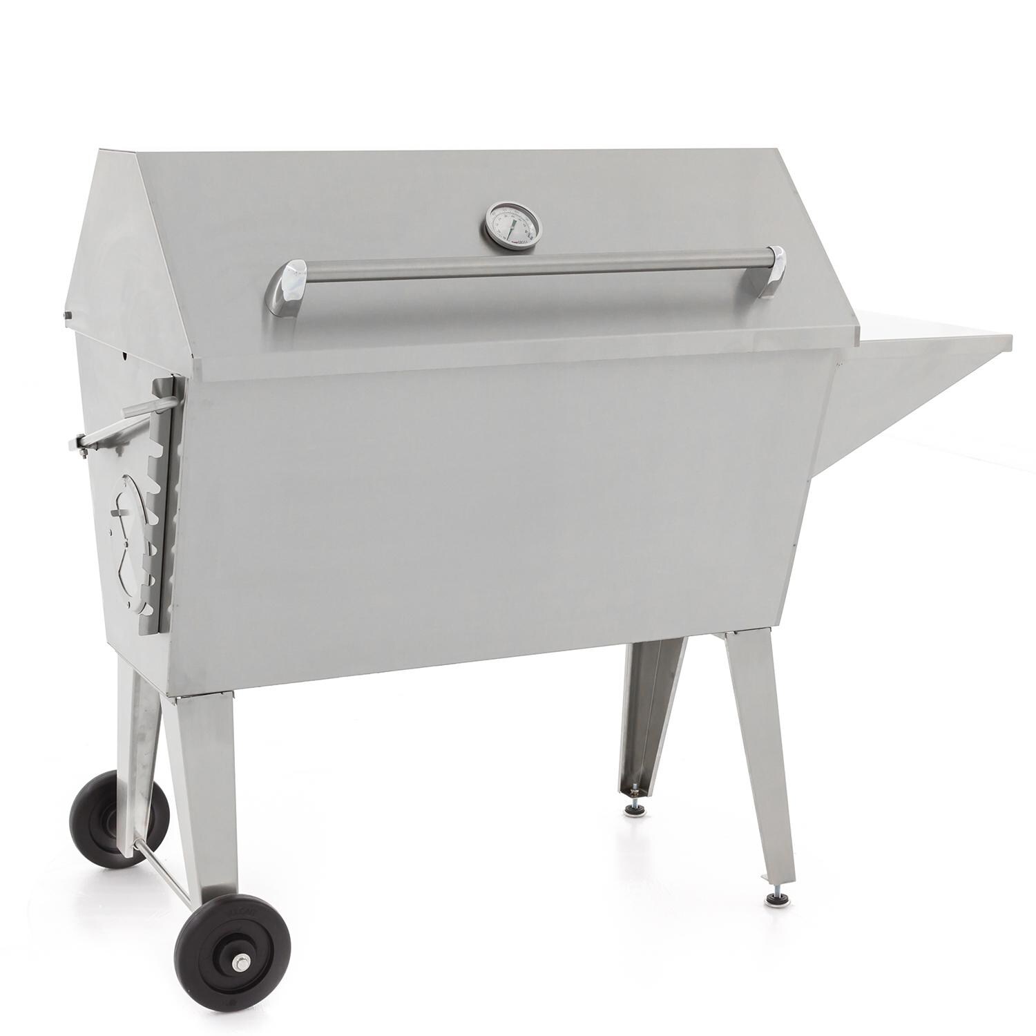 Cajun Grill Super 50-Inch Charcoal BBQ Grill - Angled View thumbnail