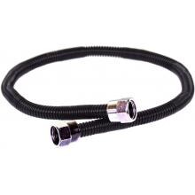 Rasmussen 24-Inch Non-Whistling Stainless Steel Flex Connector - 5/8-Inch Fittings With 1/2-Inch MIP Adapters - Black Finish - SSCB-24-58A90 image