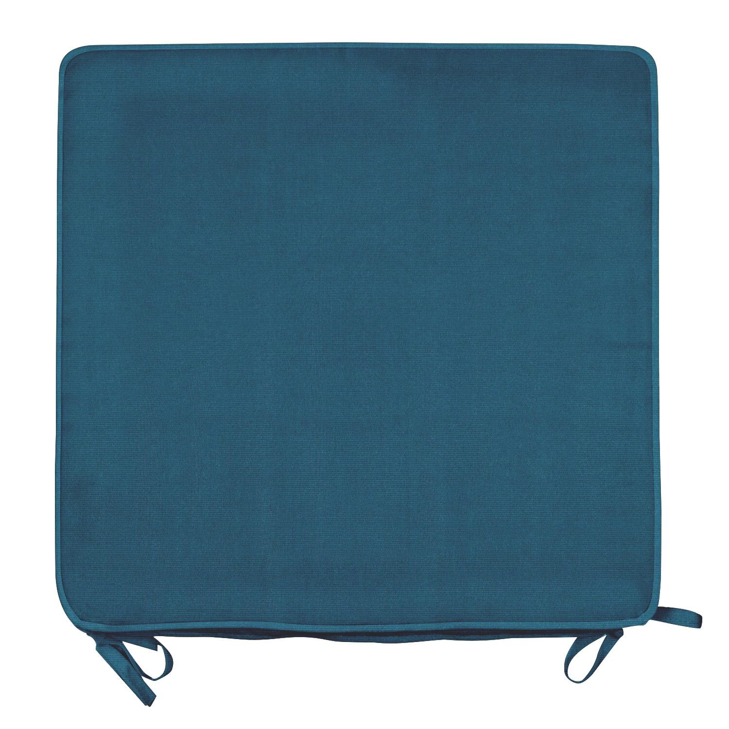 Sunbrella Spectrum Peacock Extra Large Outdoor Replacement Seat Cushion W/ Piping By UltimatePatio.com - Top View