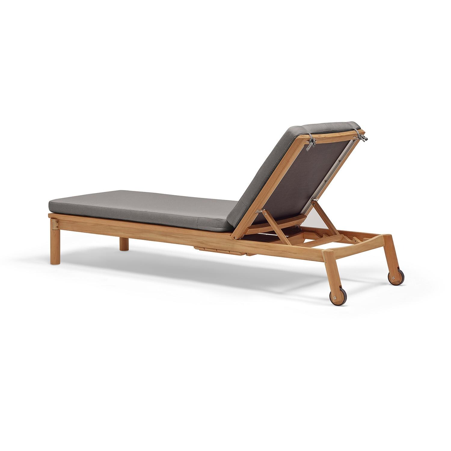 Neighbor HVN-SL1-GR Sunlounger W/ Sunbrella Cushions - Rear View thumbnail
