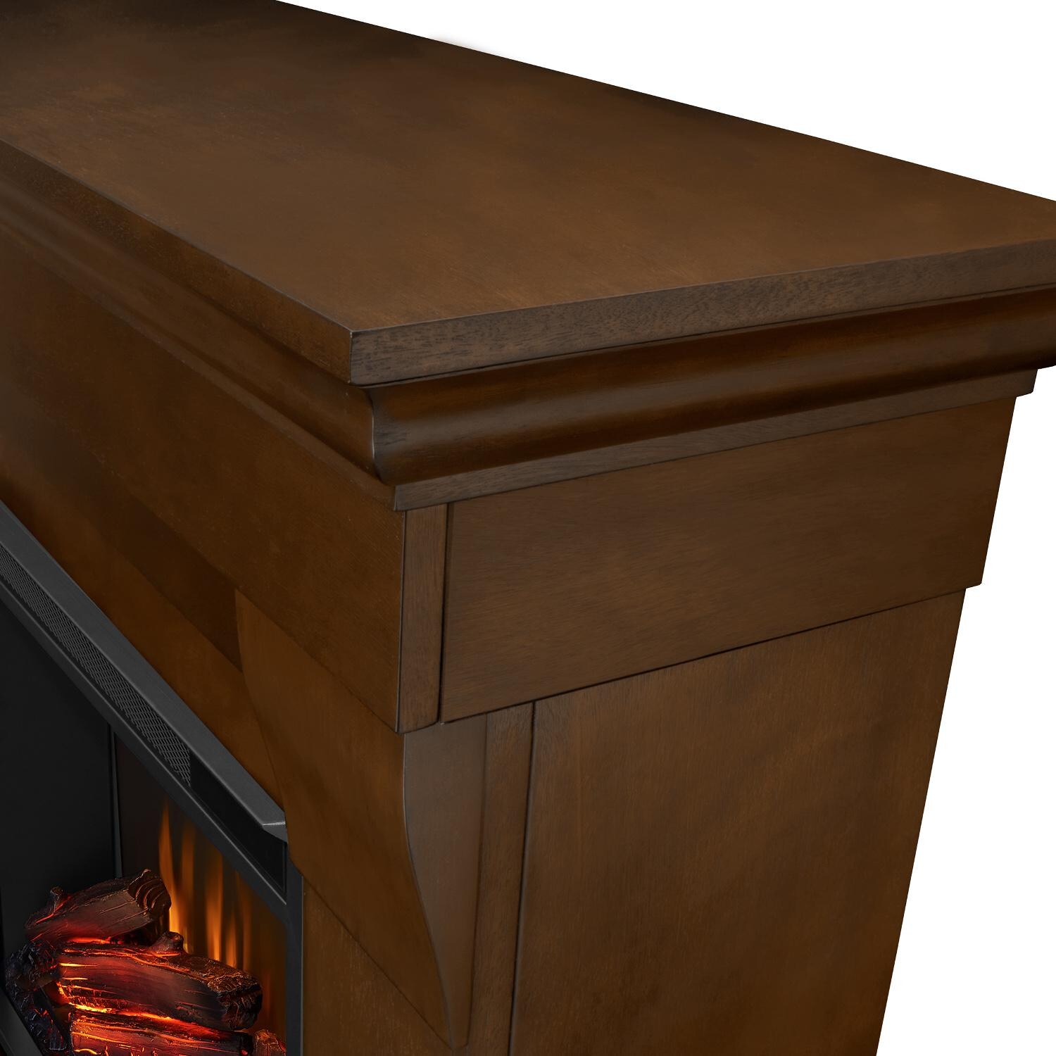 Real Flame - 5910E-E - Chateau 40-Inch Electric Fireplace With Mantel - Espresso - Corner Detail thumbnail