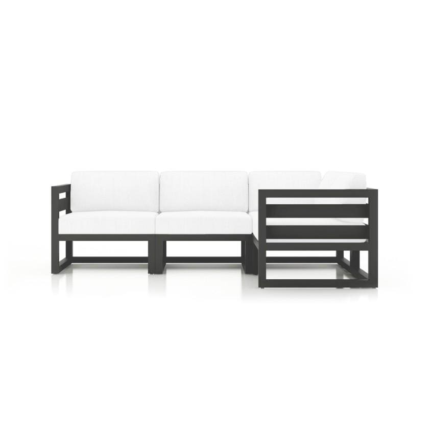 Misty Cove 4 Piece Sectional Set in Slate w/Canvas Natural Cushions by Lakeview - Side View - White Background thumbnail