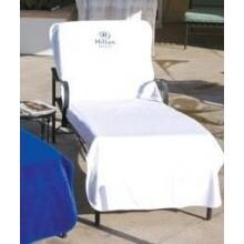 Terry Town Terry Chaise Lounge Chair Cover - White image
