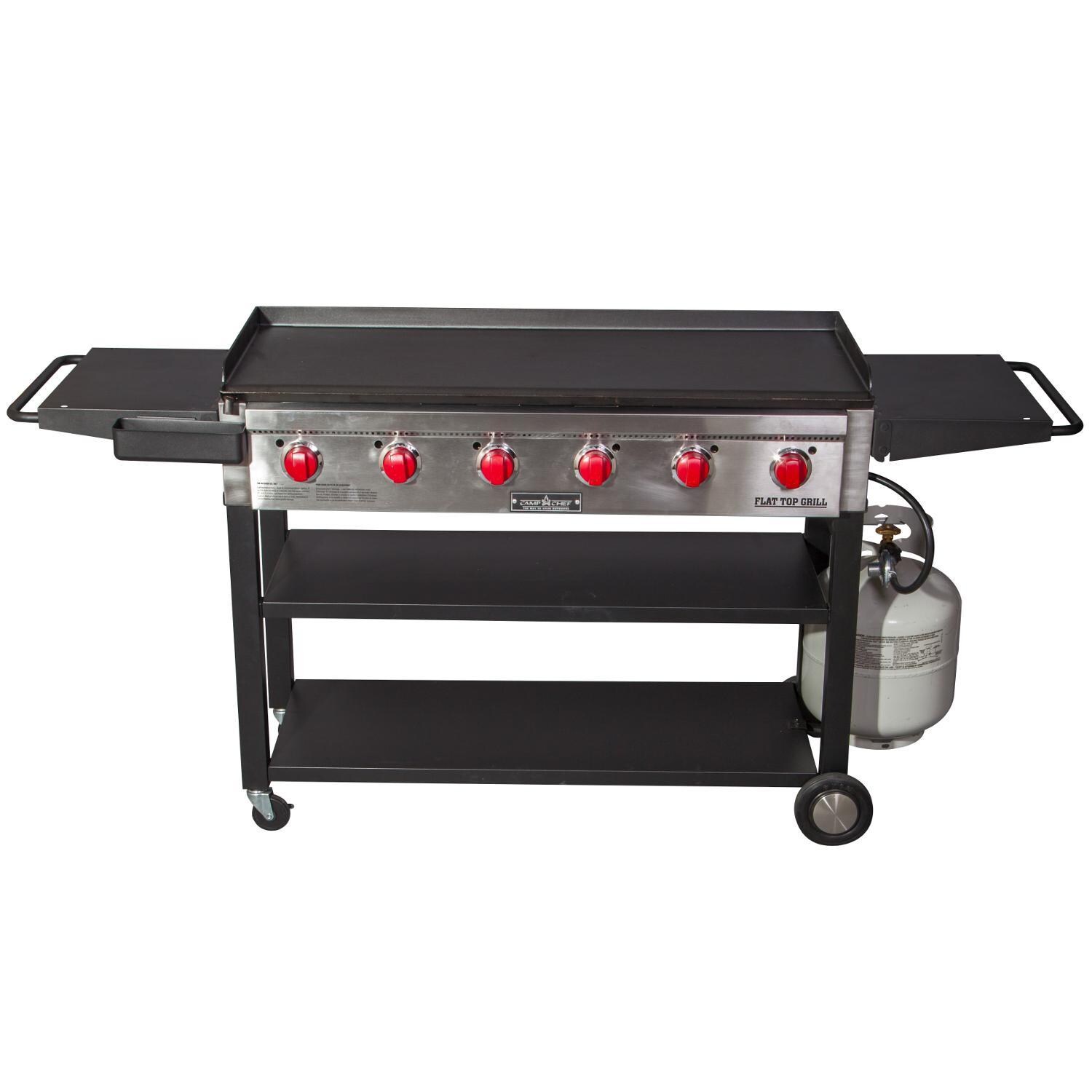 Camp Chef 900 6-Burner Flat Top Propane Gas Grill - Front View - White background thumbnail