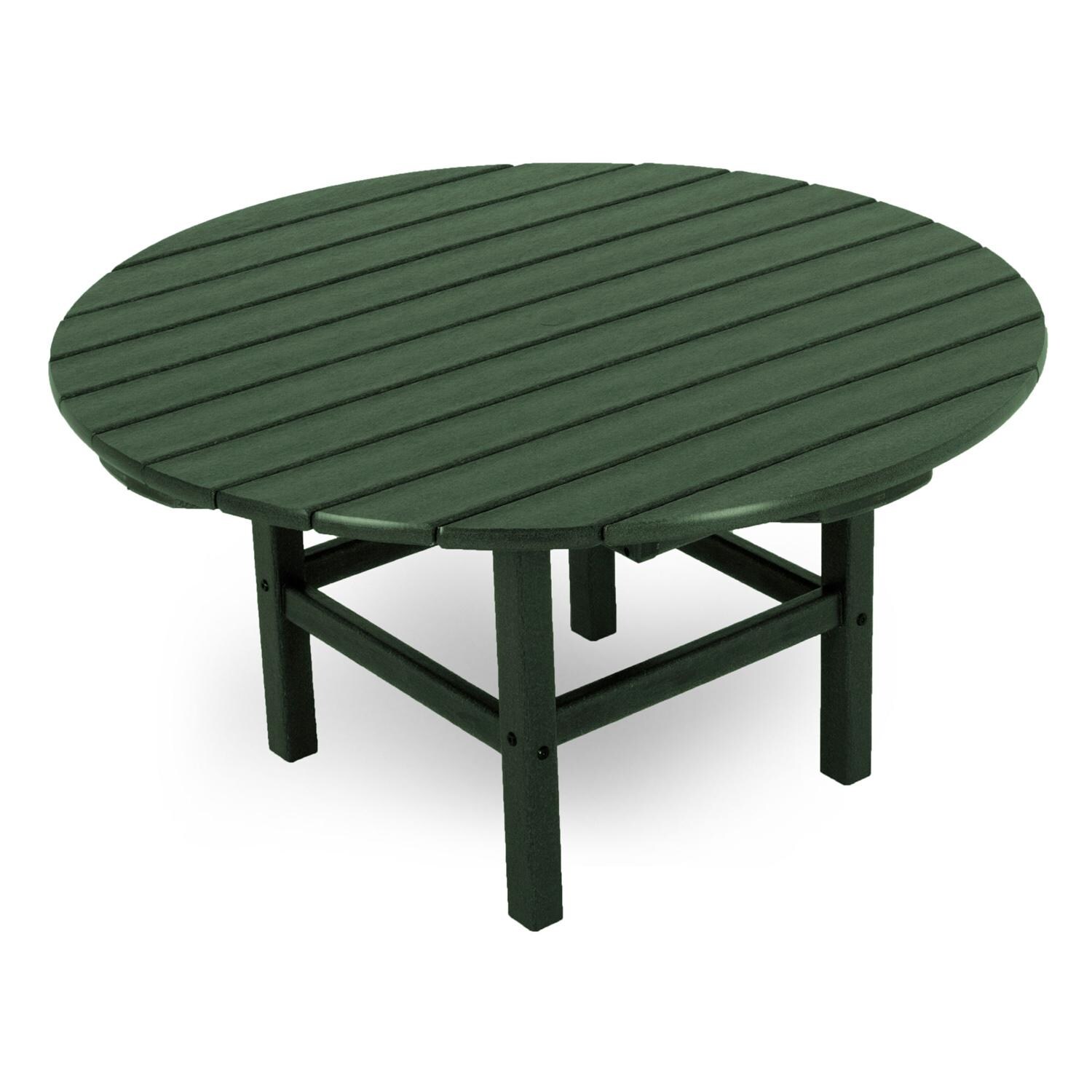 POLYWOOD 38-Inch Round Conversation Table - Green image