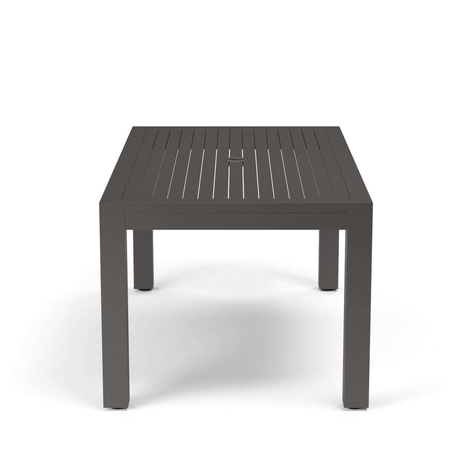 Sunset West - 1201-T64 - Vegas 36 x 64 Inch Rectangular Aluminum Patio Dining Table W/ Umbrella Hole - Short Side thumbnail