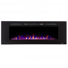 Touchstone Home Products Sideline 60-Inch Wall Mount/Flush Mount Electric Fireplace With Black Glass Surround - 80011 image