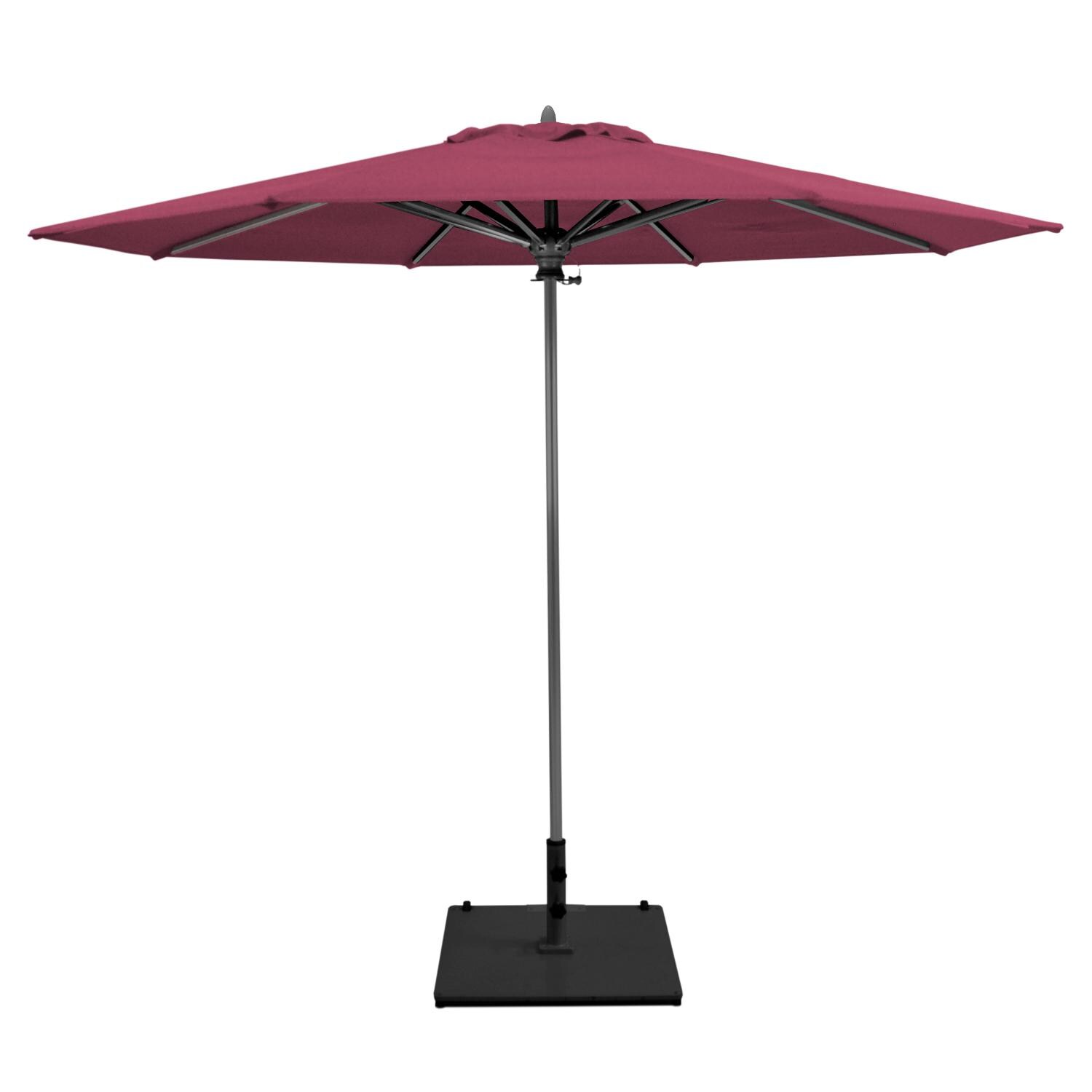 Galtech 9 Ft. Octagonal Aluminum Patio Umbrella W/ Manual Lift - Antique Bronze Frame W/ Henna Sunbrella Fabric (Umbrella Base Not Included) thumbnail