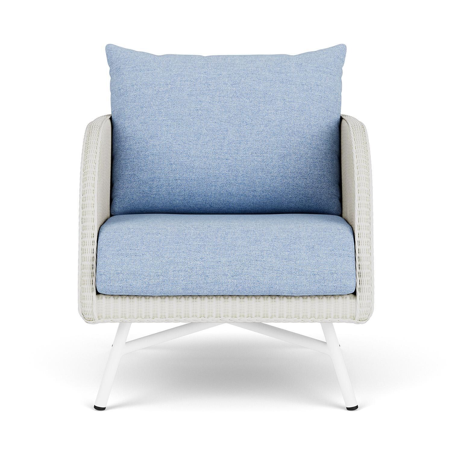 Lloyd Flanders Essence Lounge Chair W/Demo Skyway Fabric - Matte White Finish thumbnail