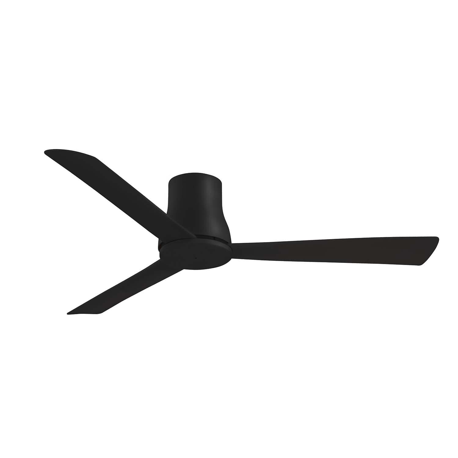 52-in F873-CL Simple Flush Fan in Coal Black w/ Coal Black Blades by Minka-Aire - White Background thumbnail