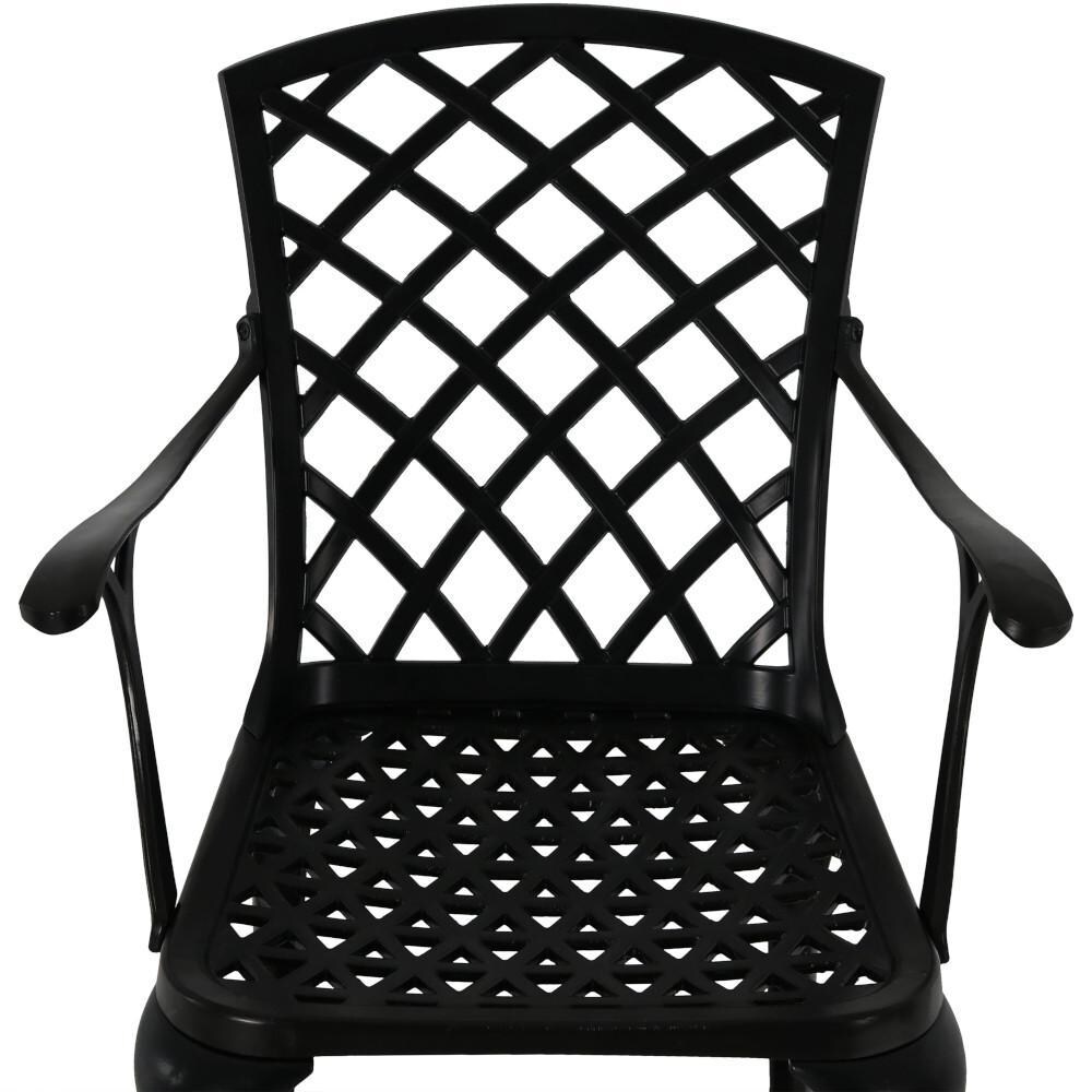 Ultimate Patio Cast Aluminum W/ Crossweave Design Patio Chairs - Chair Detail thumbnail