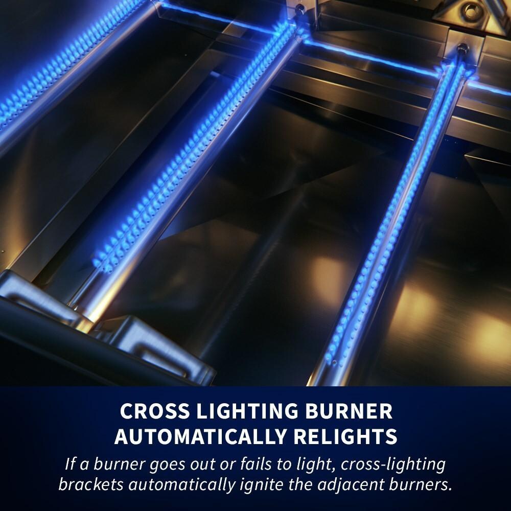 Napoleon BIG38RBNSS-1 Natural Gas Grill - Cross Lighting Burner Automatically Relights - Detail