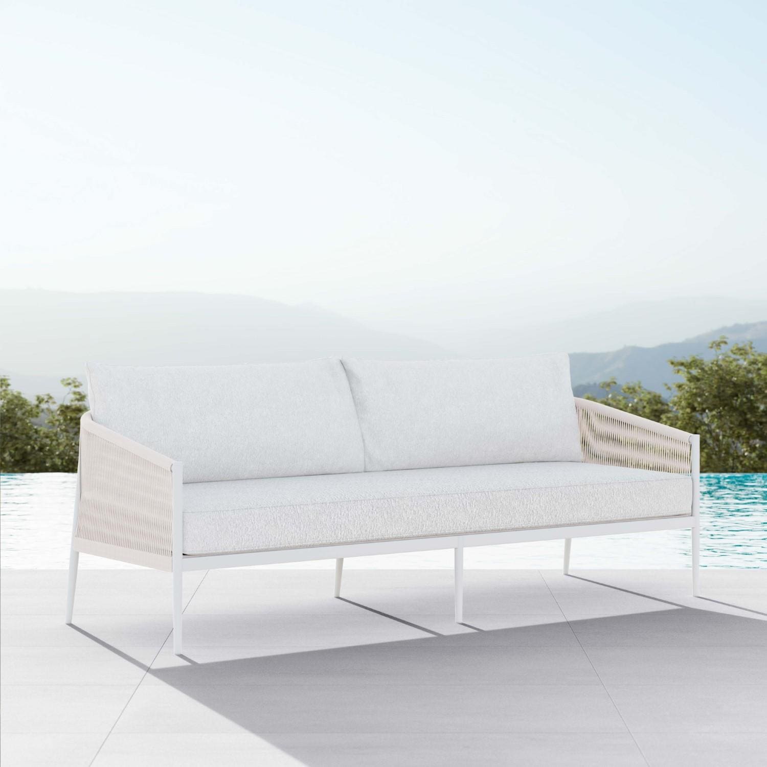 Azzurro Living Catalina Woven Rope Sofa in Sand/Cloud by - CAT-R03S3-CU