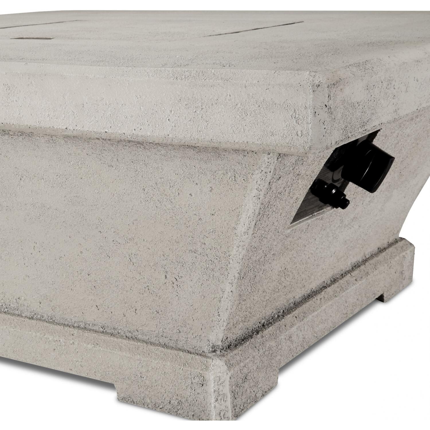 Real Flame Monaco LP Fire Pit Low Height Table - Square - Detail - Cream thumbnail