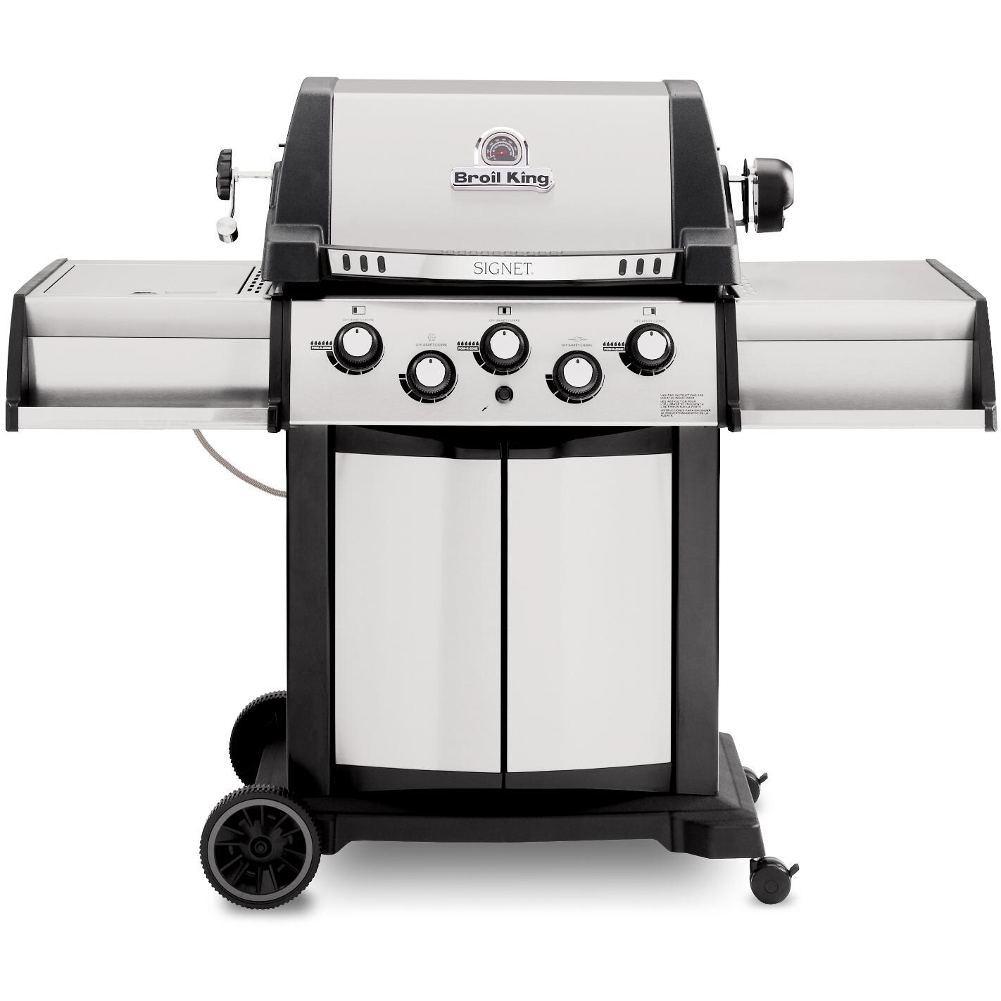 Broil King Signet 90 3-Burner Freestanding Propane Gas Grill With Rotisserie & Side Burner - Stainless Steel thumbnail