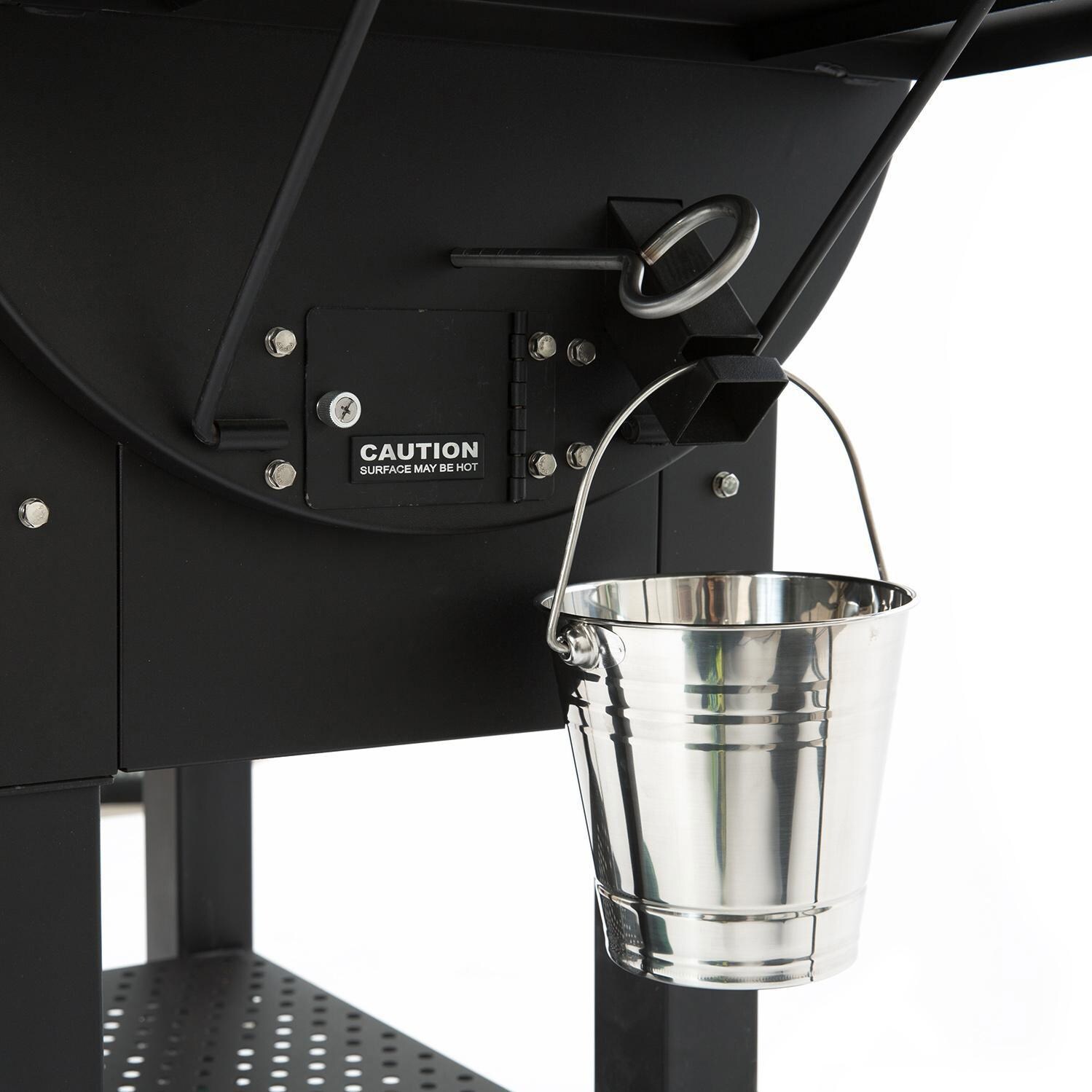 Green Mountain Grills Ledge SS Wi-Fi Controlled Wood Pellet Grill - Grease Bucket - Detail