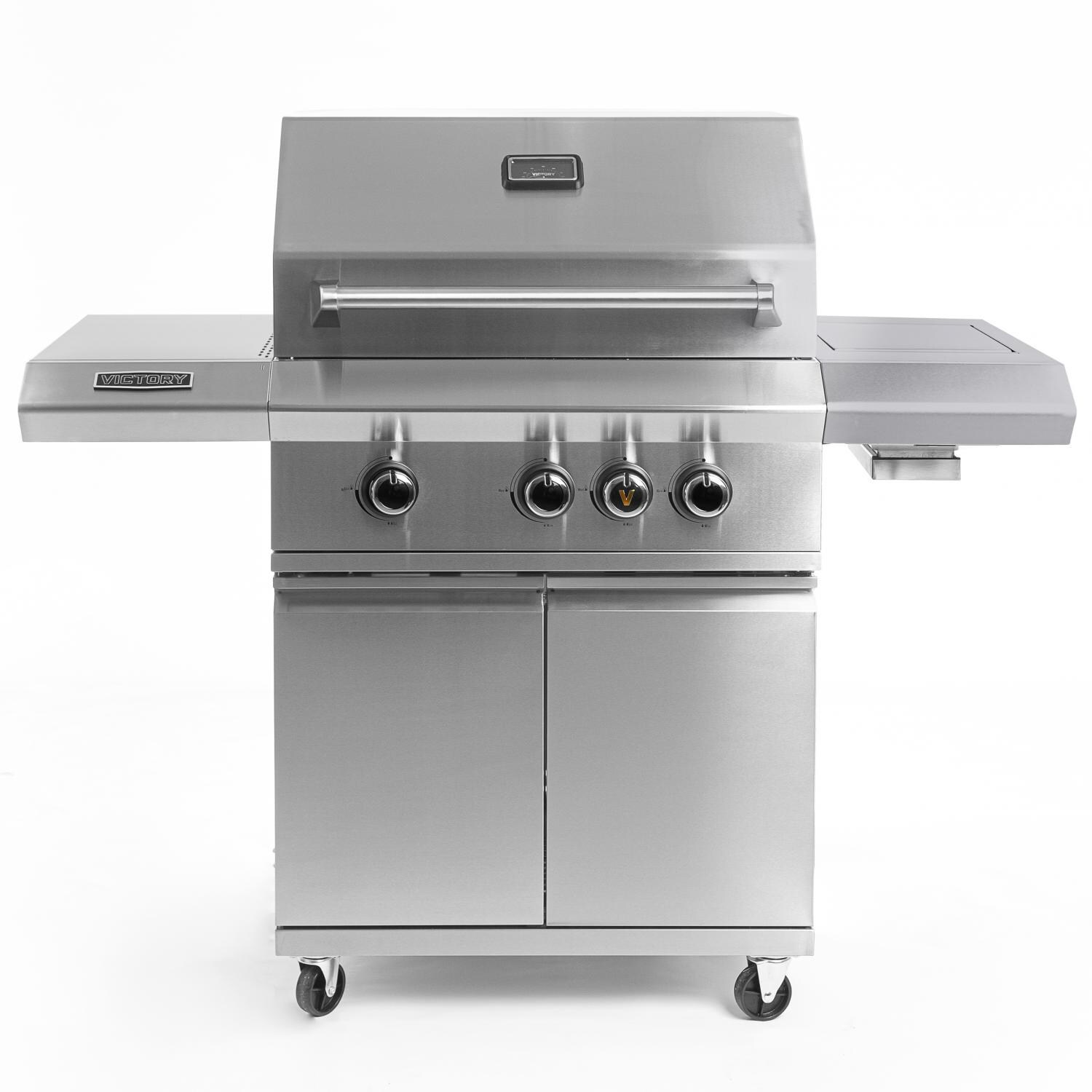 Victory 3-Burner Propane Gas Grill With Infrared Side Burner - BBQ-VCT3BSB-LP image