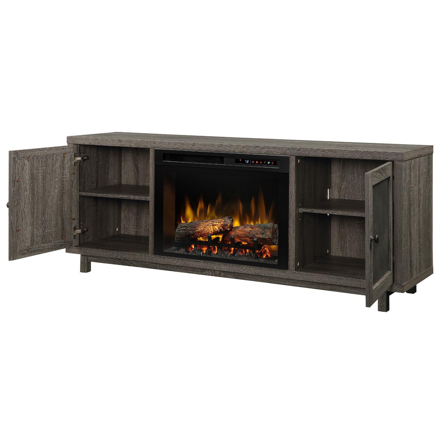 Dimplex - GDS26L8-1908IM - Jesse 65-Inch Electric Fireplace Media Console - Logs - Iron Mountain Gray thumbnail