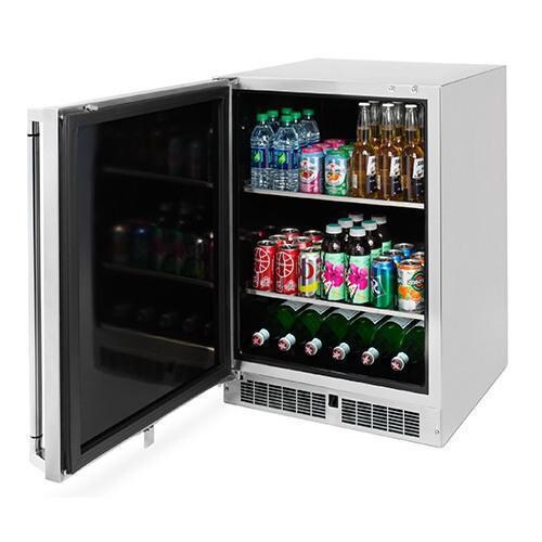 Lynx 24-Inch 5.3 Cu. Ft. Left Hinge Outdoor Rated Compact Refrigerator - LN24BFL-1