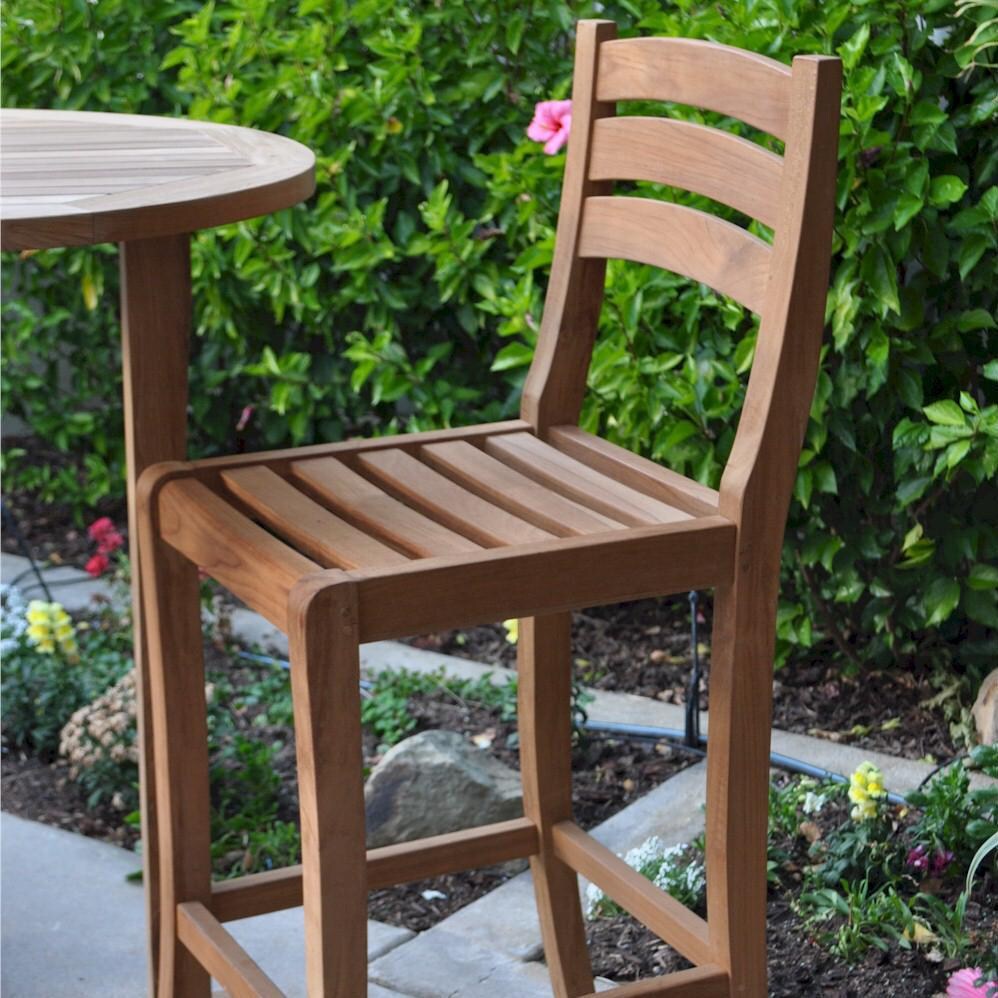 Anderson Teak Mandalay Teak Patio Bar Stool BBQGuys