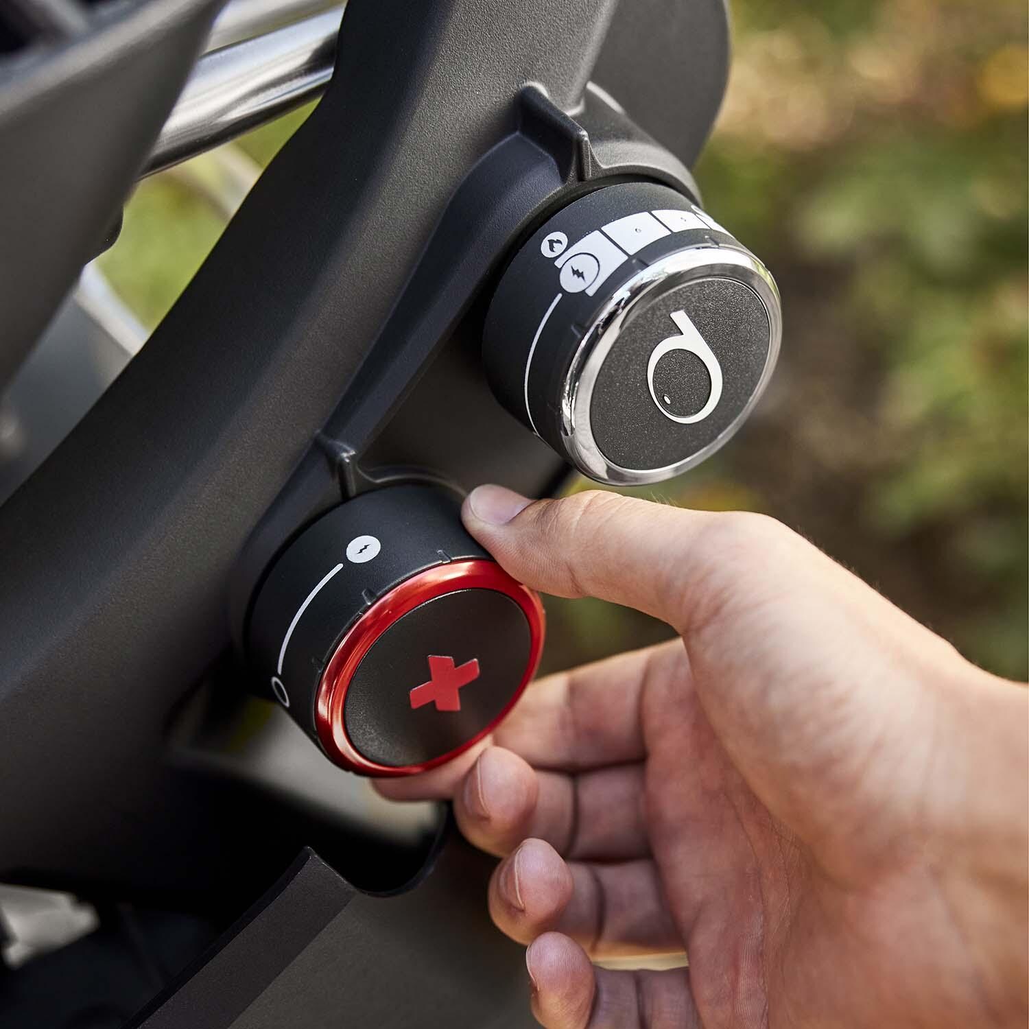 Weber 1500390 Q2800N+ Propane Gas Grill in Midnight Black - Control Knobs - Detail thumbnail