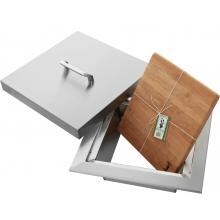 BBQGuys Kingston Series 14-Inch Stainless Steel Trash Chute With Cutting Board Cover image