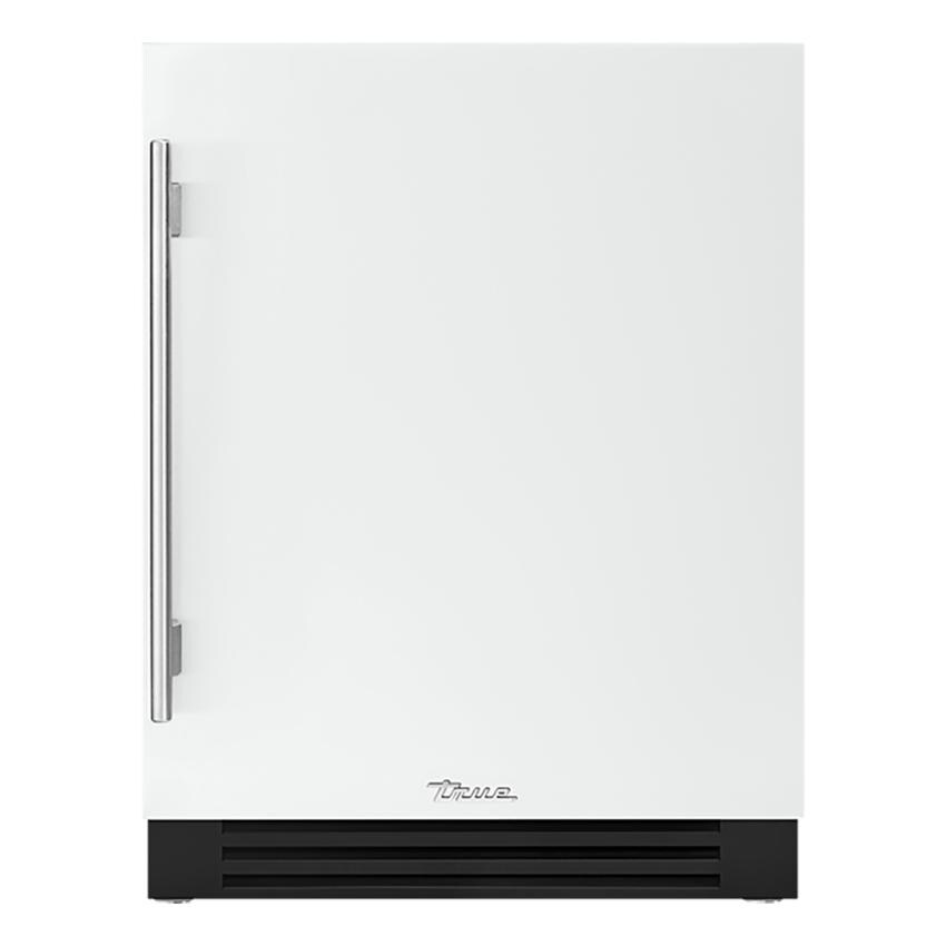 True ADA Height 24 Inch 5 Cu. Ft. Right Hinge Outdoor Refrigerator - Matte White w/ Stainless Steel Handles - TURADA-24-RS-A~030-H04