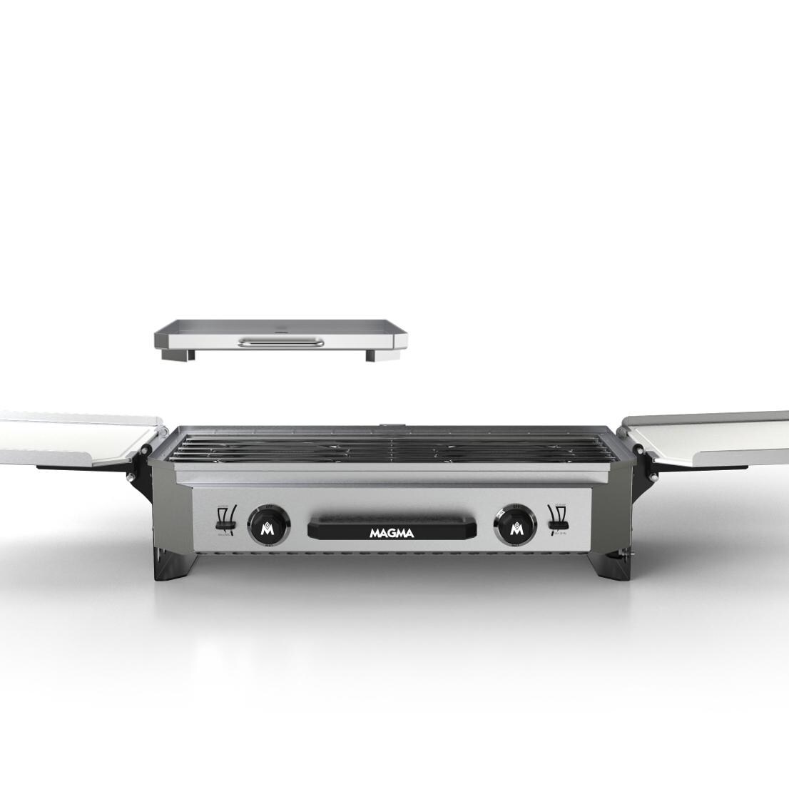 Magma Crossover Double Burner Firebox Outdoor Cooker With Plancha Topper thumbnail