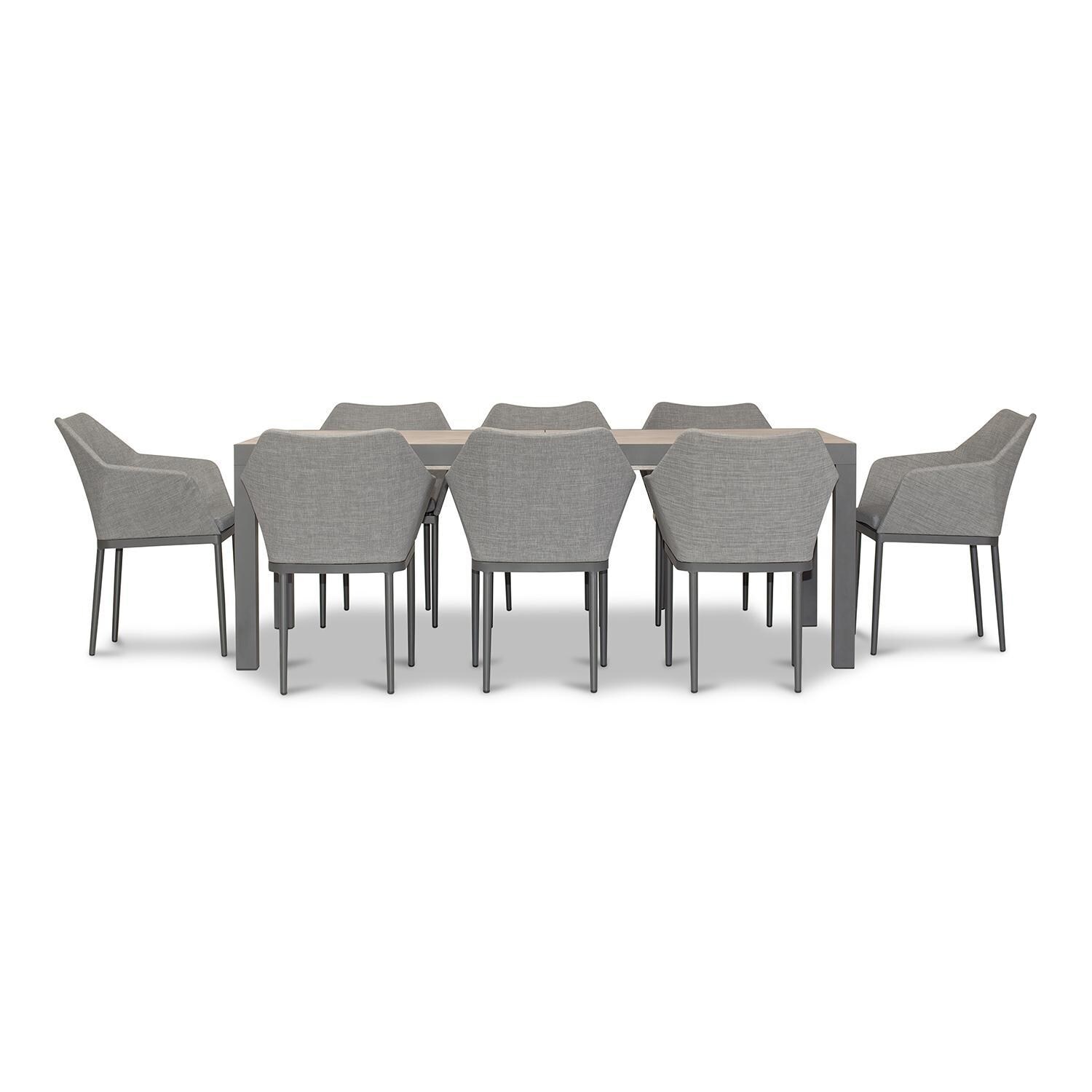 Starlook Bay 9 Pc Extendable Dining Set in Slate/Barnwood by Lakeview - White Background thumbnail