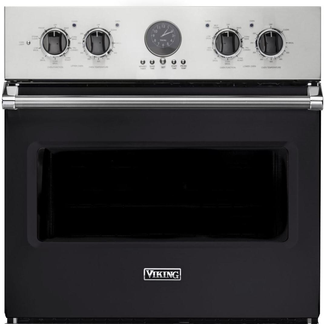 Viking Professional 5 Series Premiere 30-Inch Convection Electric Double Oven - Top Oven and Controls thumbnail