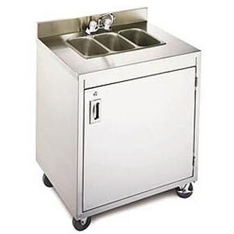 Crown Verity Portable Stainless Steel Triple Sink BBQGuys
