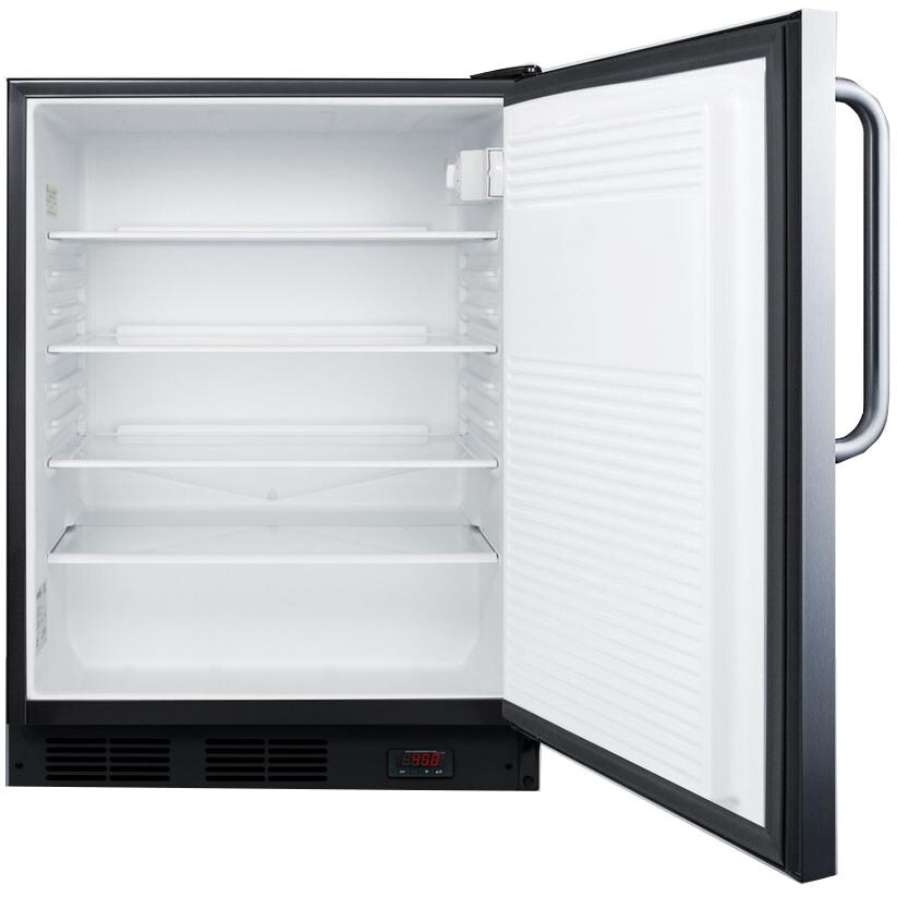 Summit 5.5 Cu. Ft. Built-In / Freestanding Commercial Rated Pub Cellar With Towel Bar Handle - FF7LBLPUBCSS - Empty View thumbnail