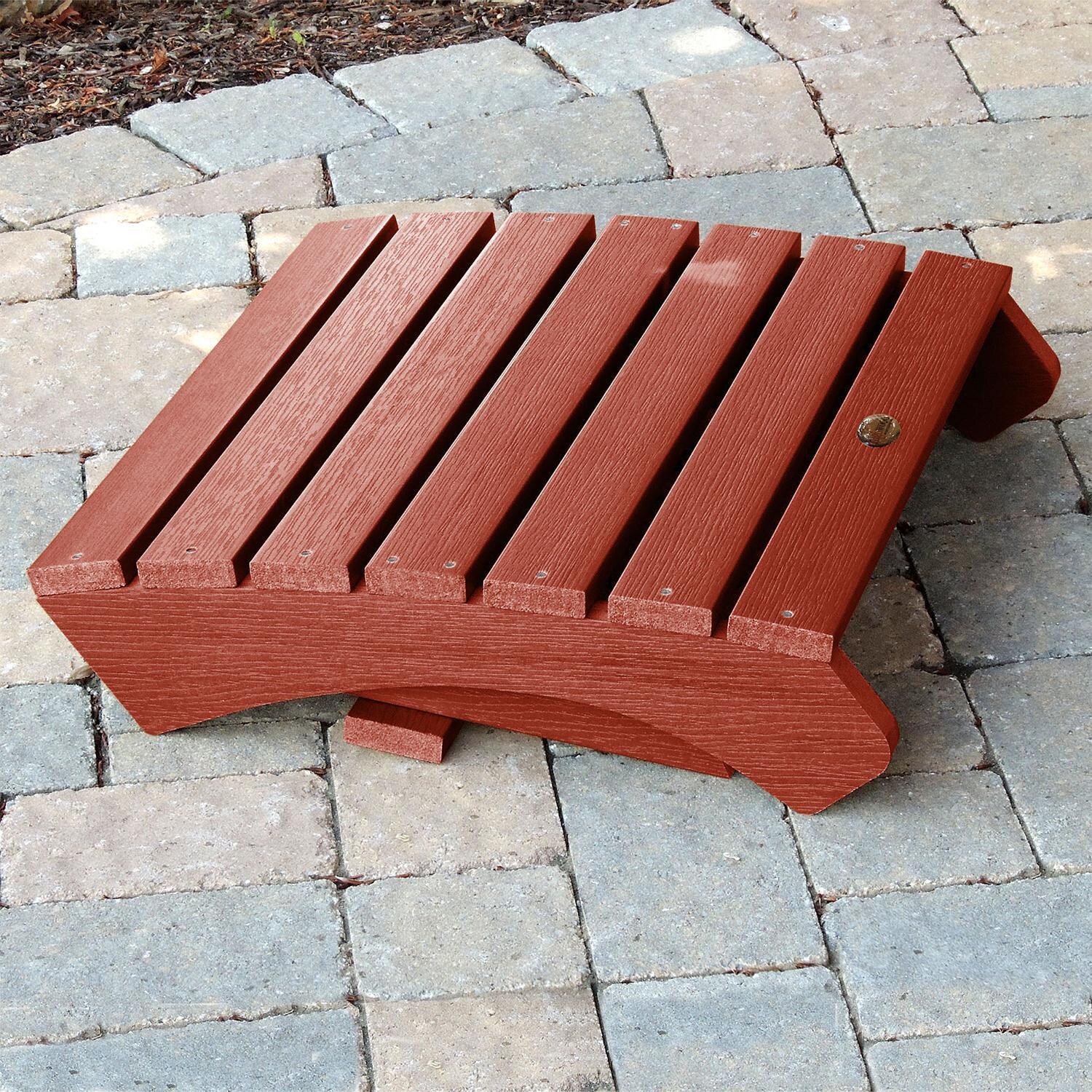 Lakeview Folding Adirondack Ottoman - Rustic Red - Folded thumbnail